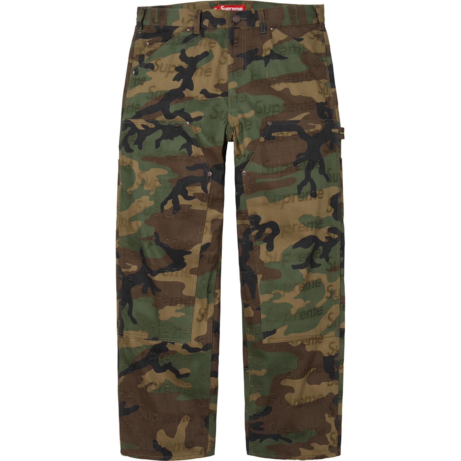 Jacquard Logos Double Knee Denim Painter Jean