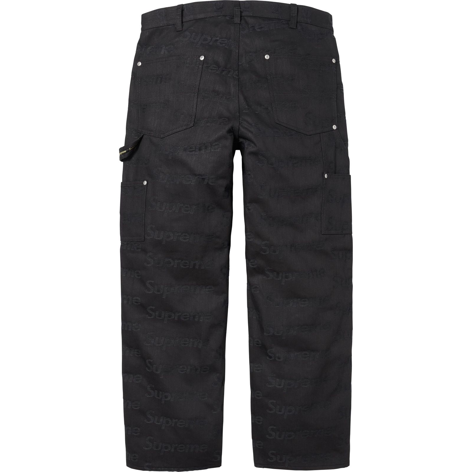 Jacquard Logos Double Knee Denim Painter Jean
