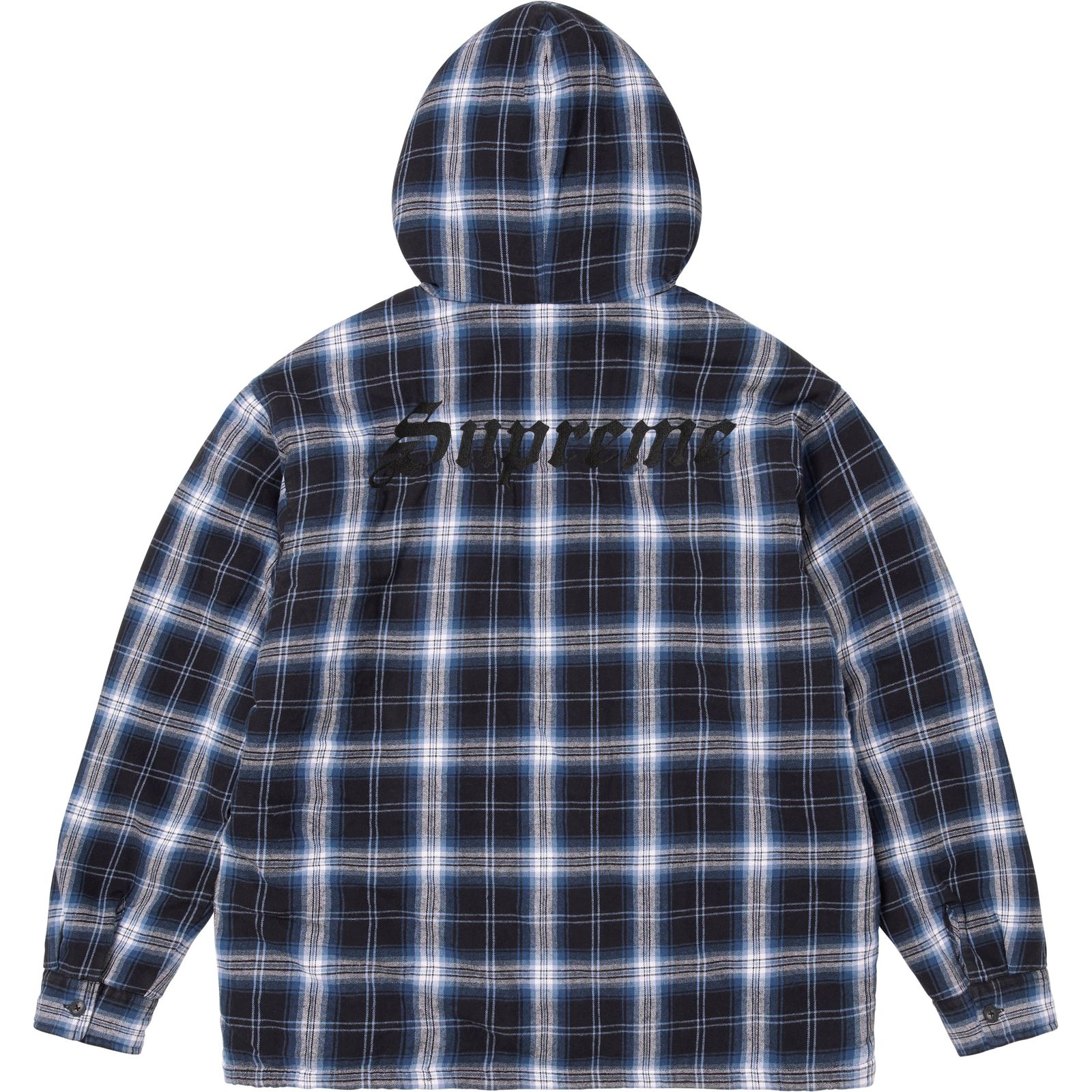 Lined Zip Up Hooded Flannel Shirt