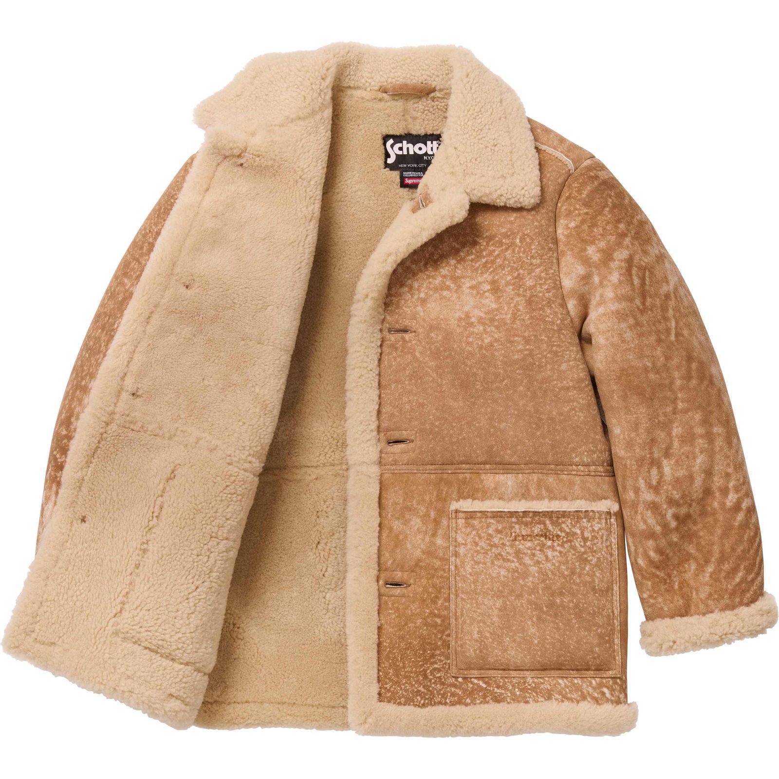 Supreme®/Schott® Shearling Coat