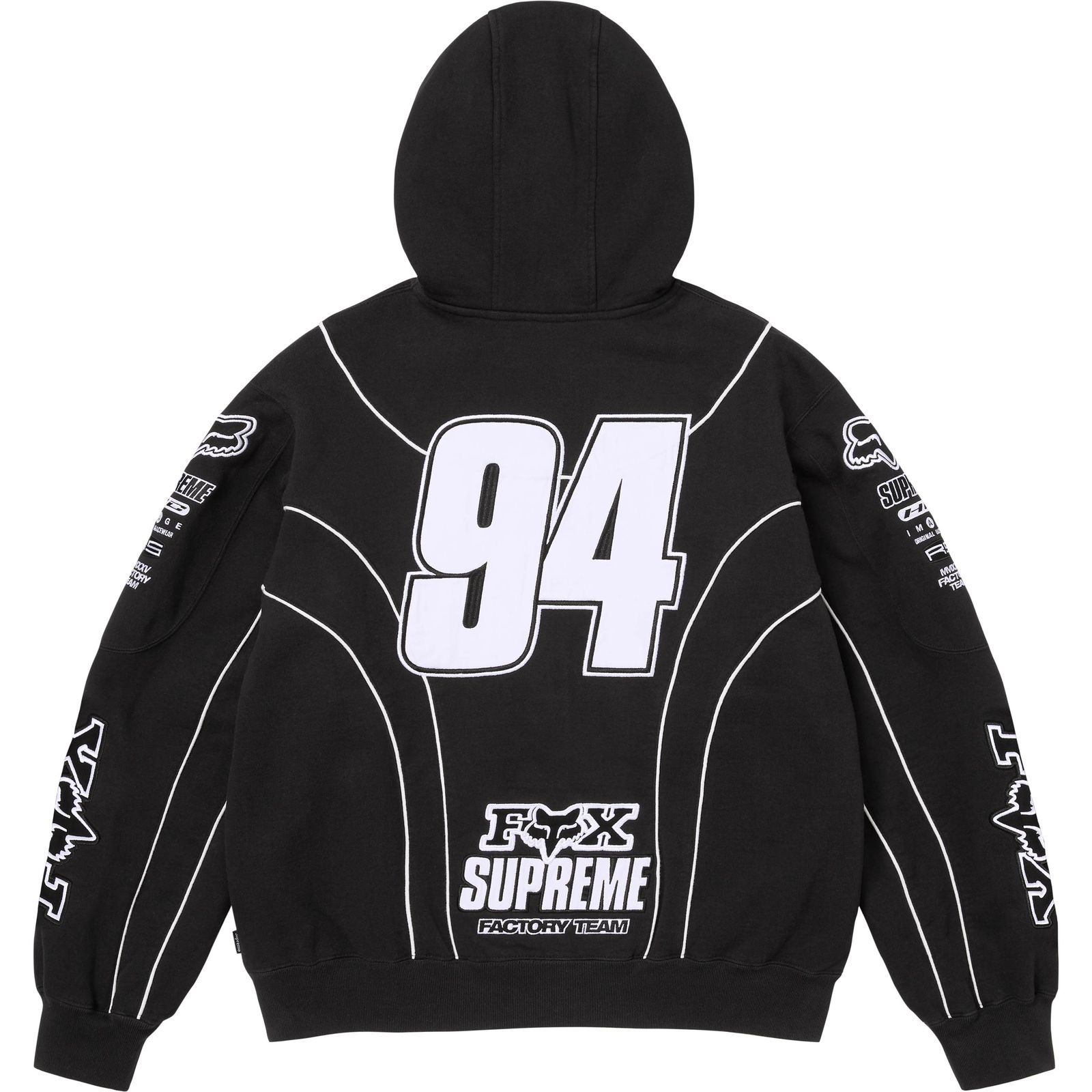 Supreme®/Fox Racing® Zip Up Hooded Sweatshirt