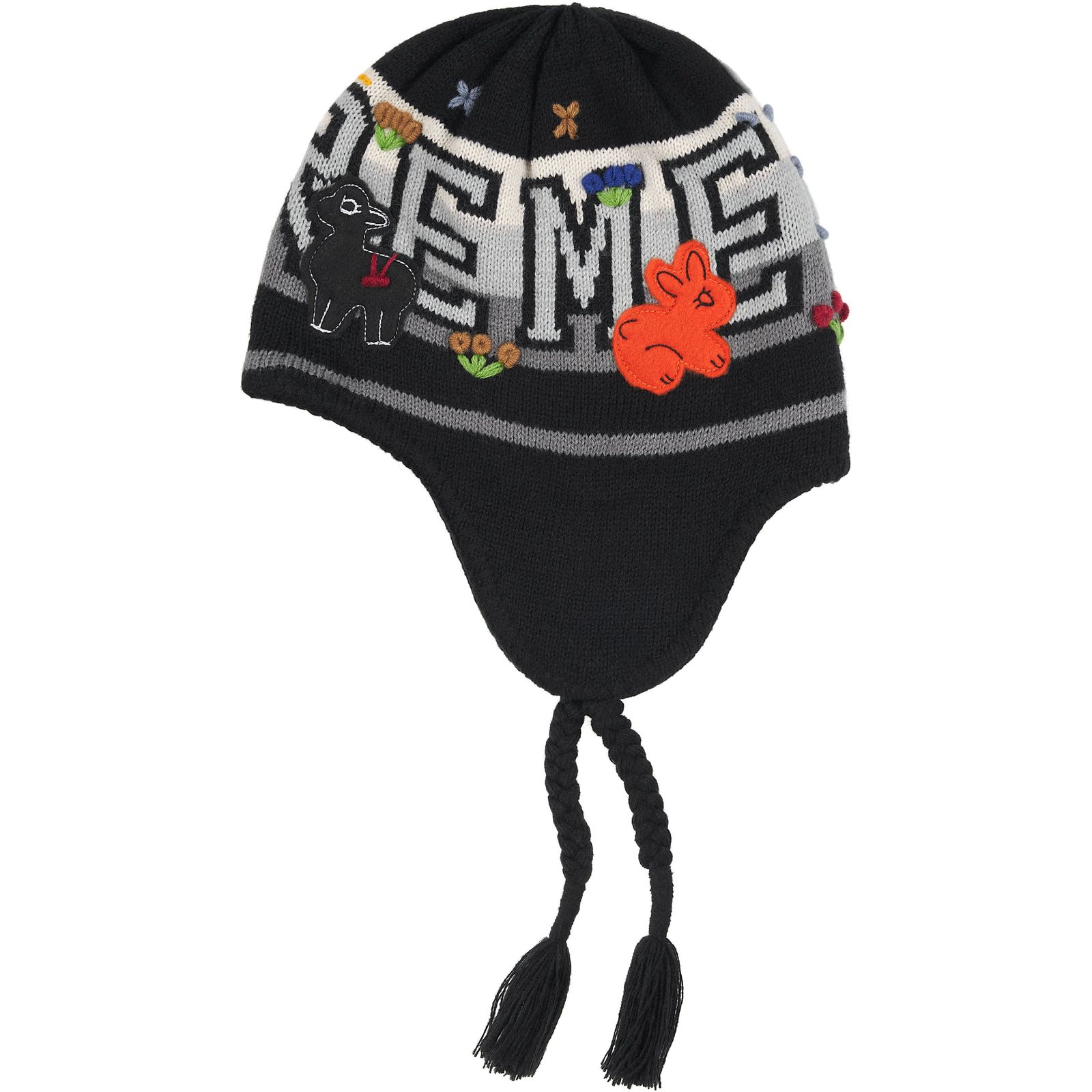Felt Appliqué Earflap Beanie