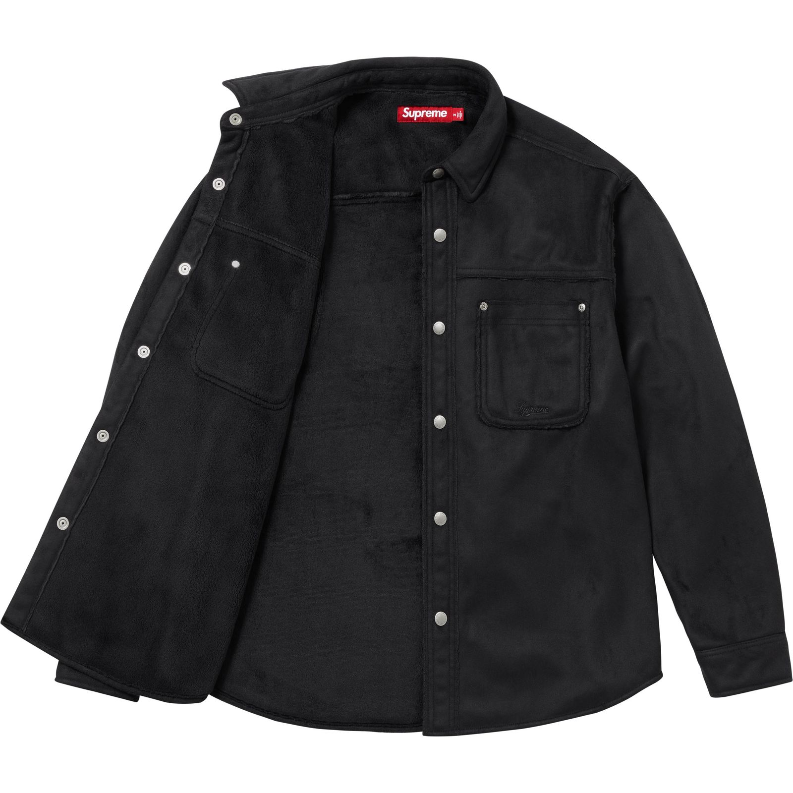 Faux Suede Snap Shirt