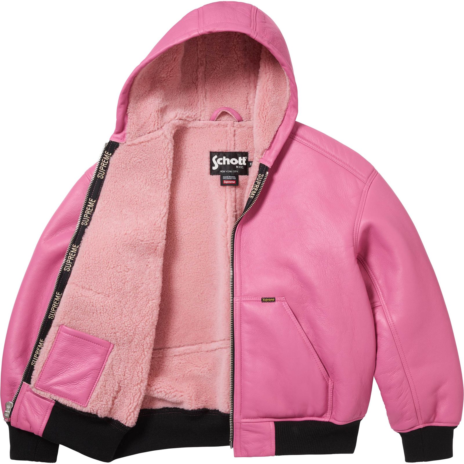 Supreme®/Schott® Shearling Hooded Work Jacket