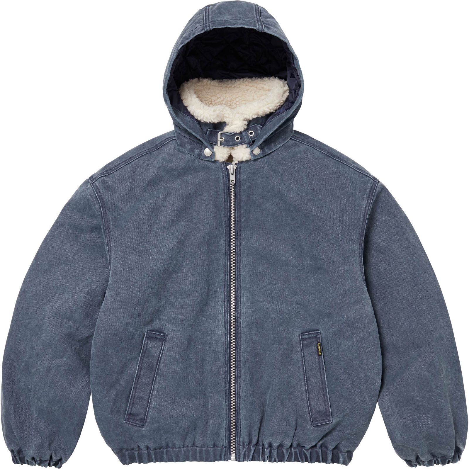 Faux Shearling Lined Bomber Jacket