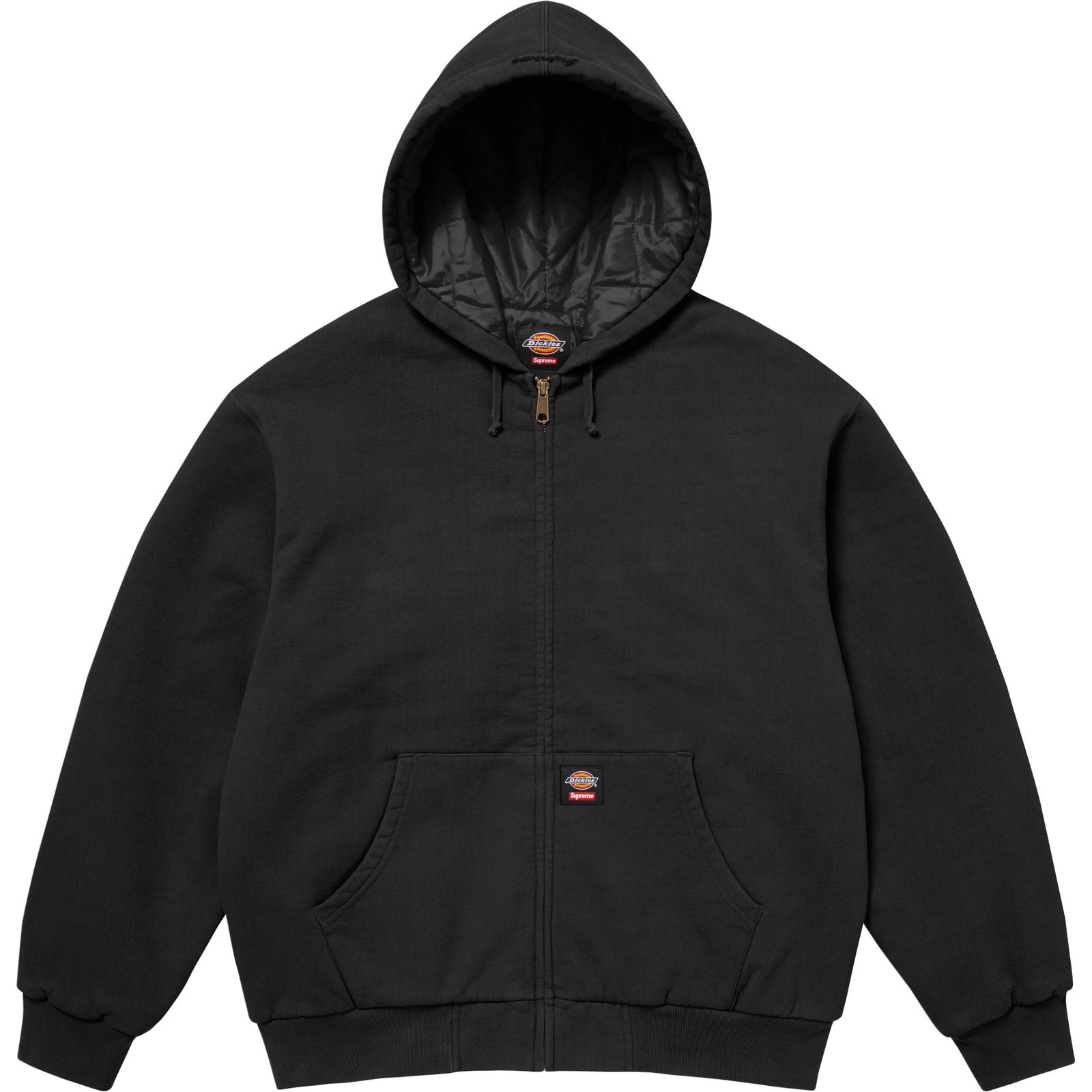 Supreme®/Dickies® Quilted Lined Zip Up Hooded Sweatshirt