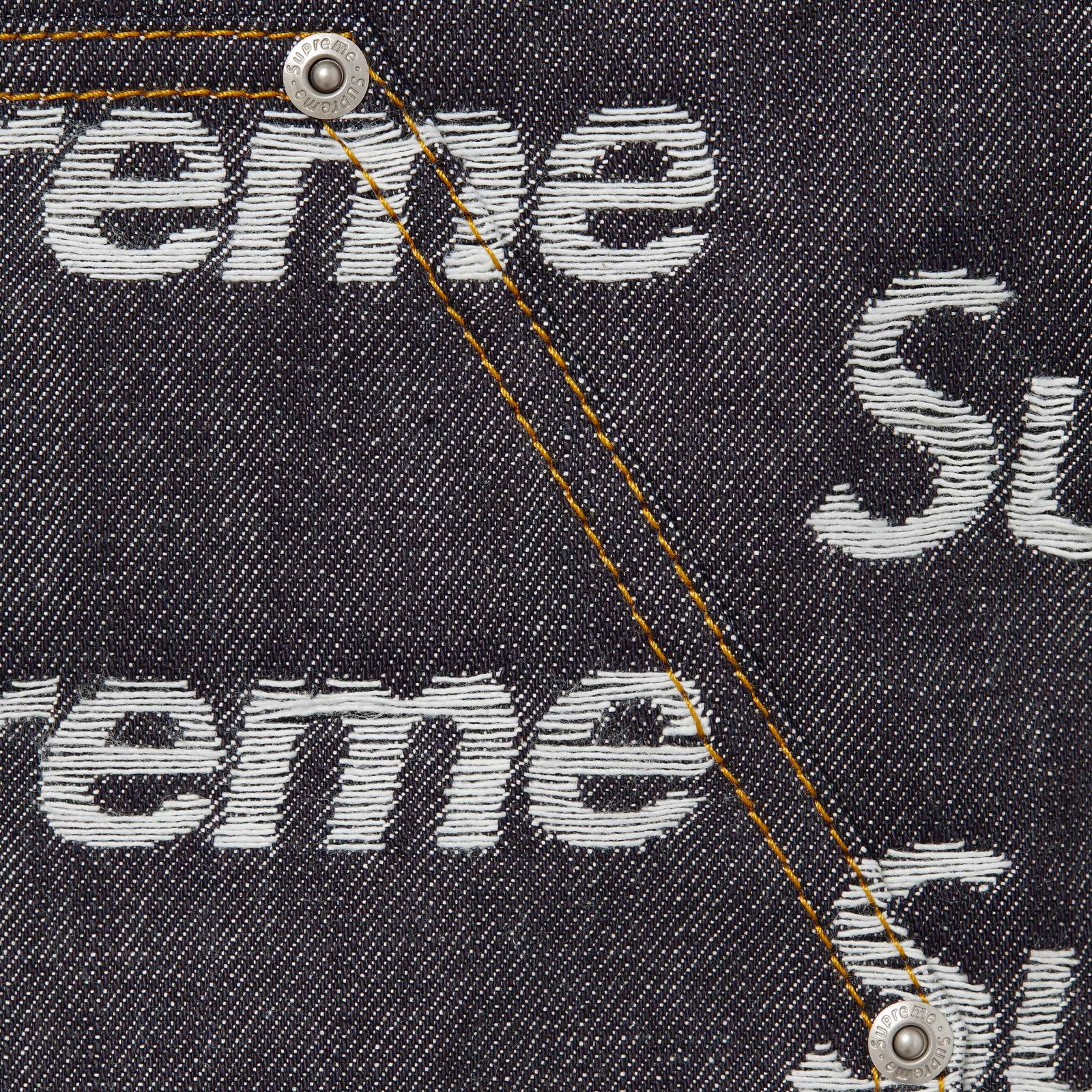 Jacquard Logos Double Knee Denim Painter Jean
