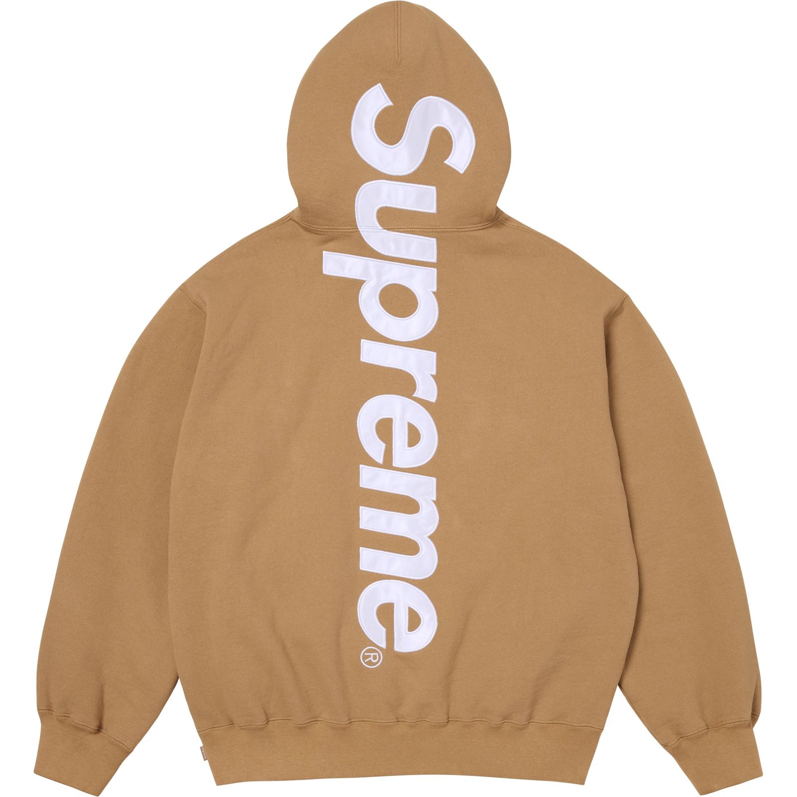 Satin Appliqué Hooded Sweatshirt