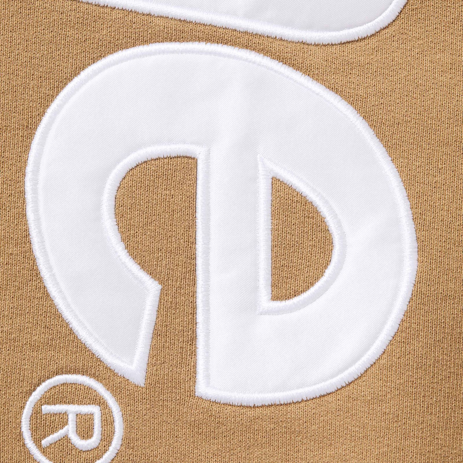 Satin Appliqué Hooded Sweatshirt