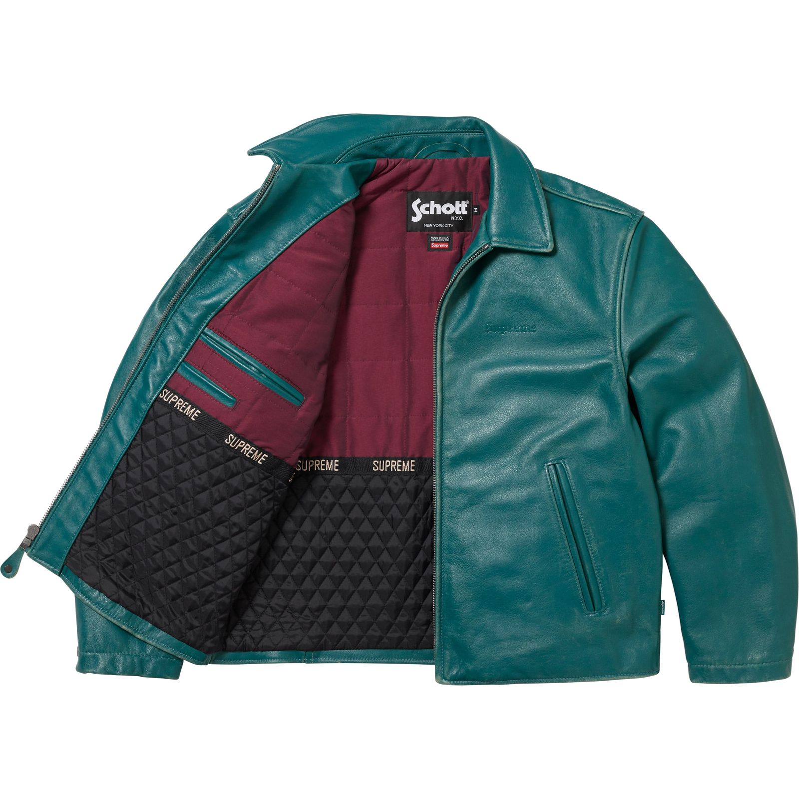 Supreme®/Schott® Leather Racer Jacket