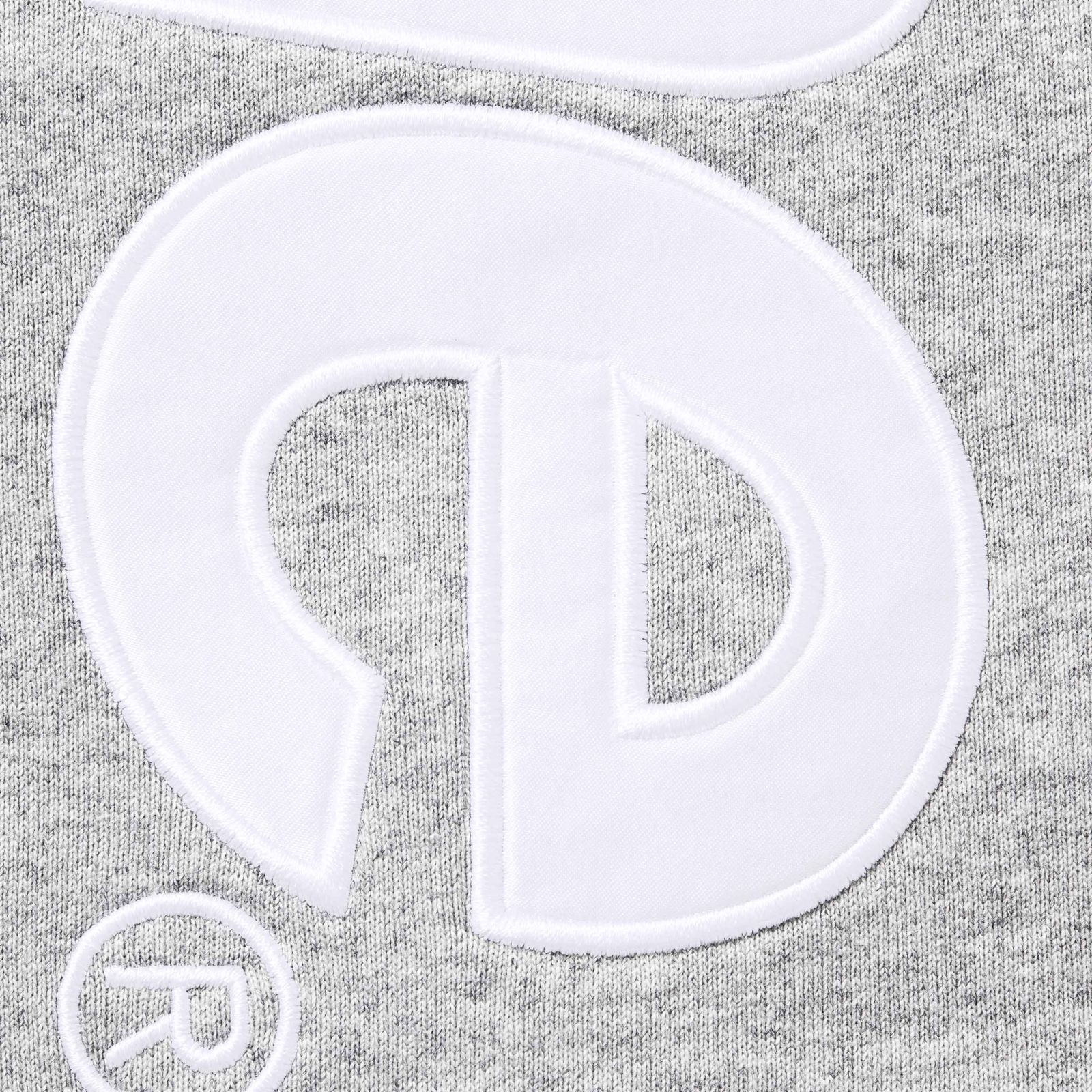 Satin Appliqué Hooded Sweatshirt