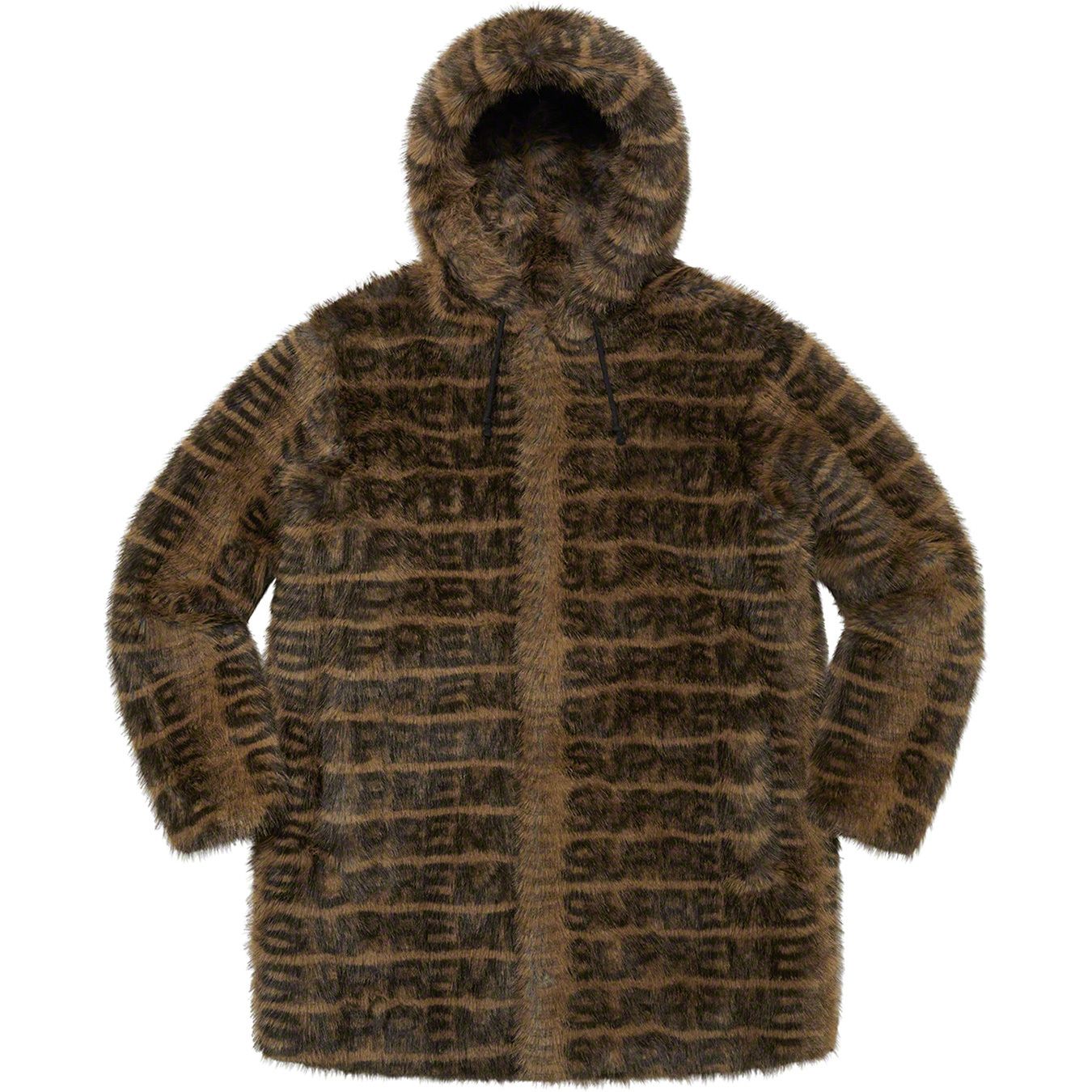 Faux Fur Hooded Coat