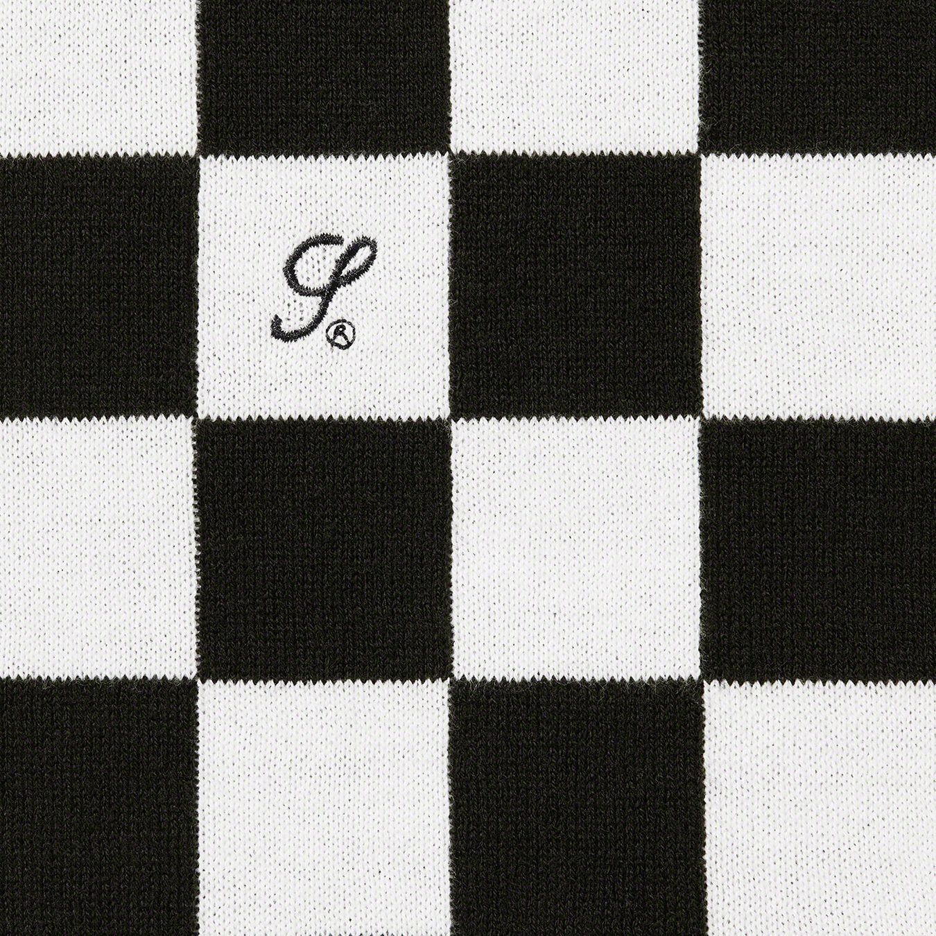 Checkerboard Zip Polo