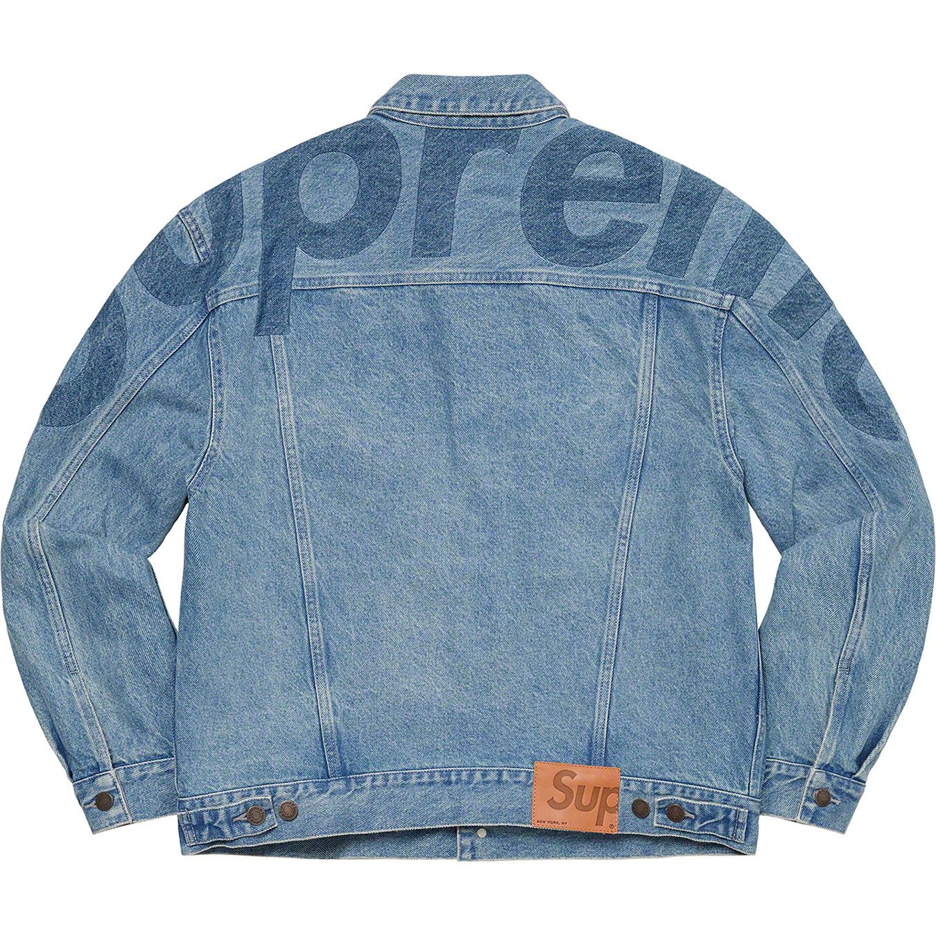 Inset Logo Denim Trucker Jacket