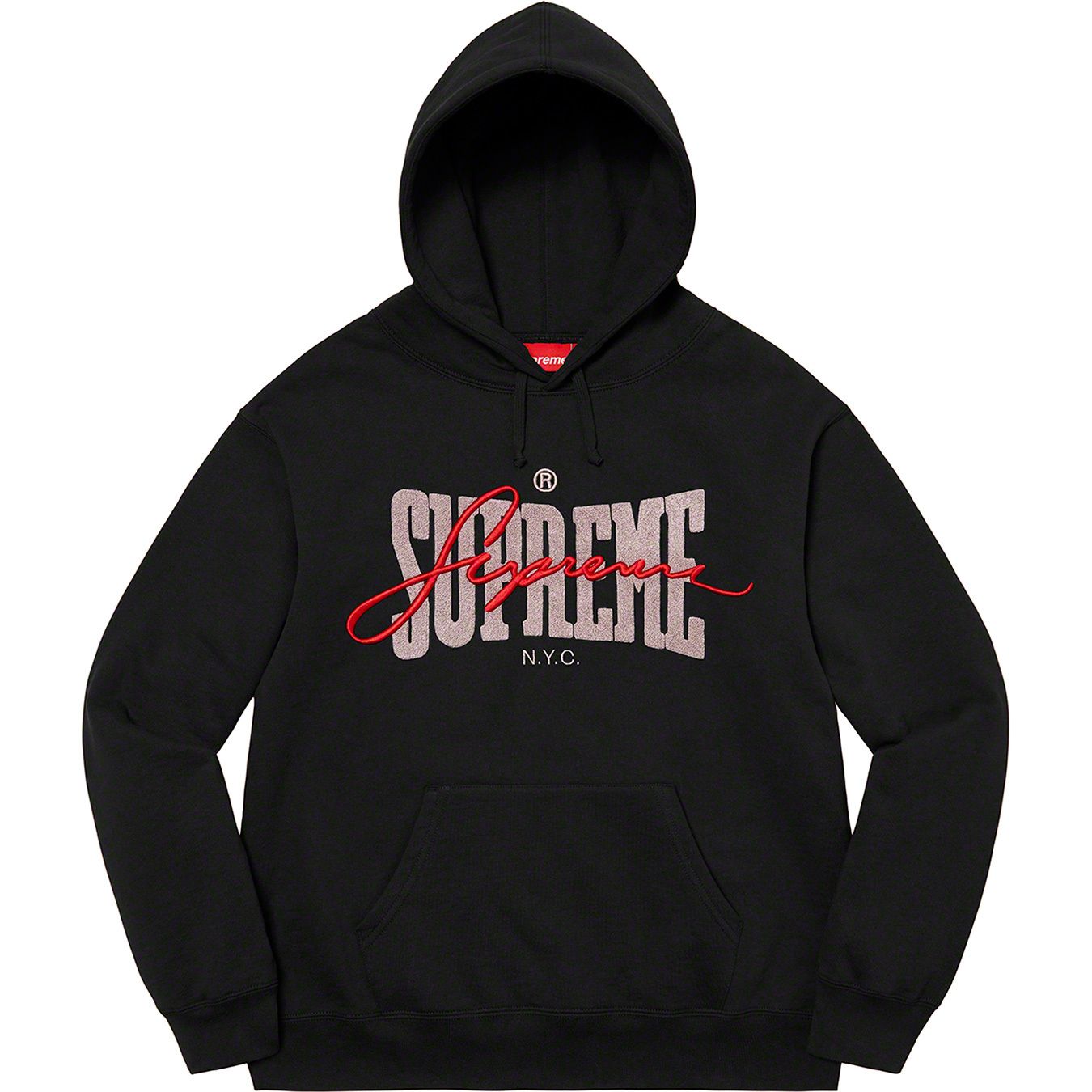 Embroidered Chenille Hooded Sweatshirt