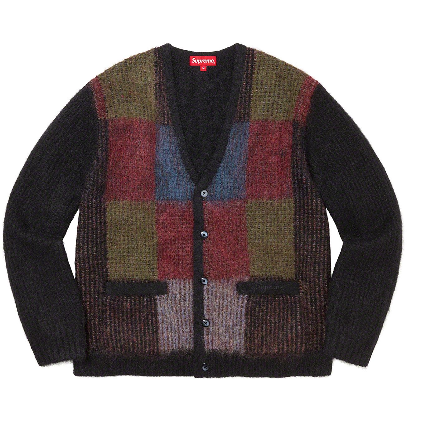 Brushed Grid Cardigan