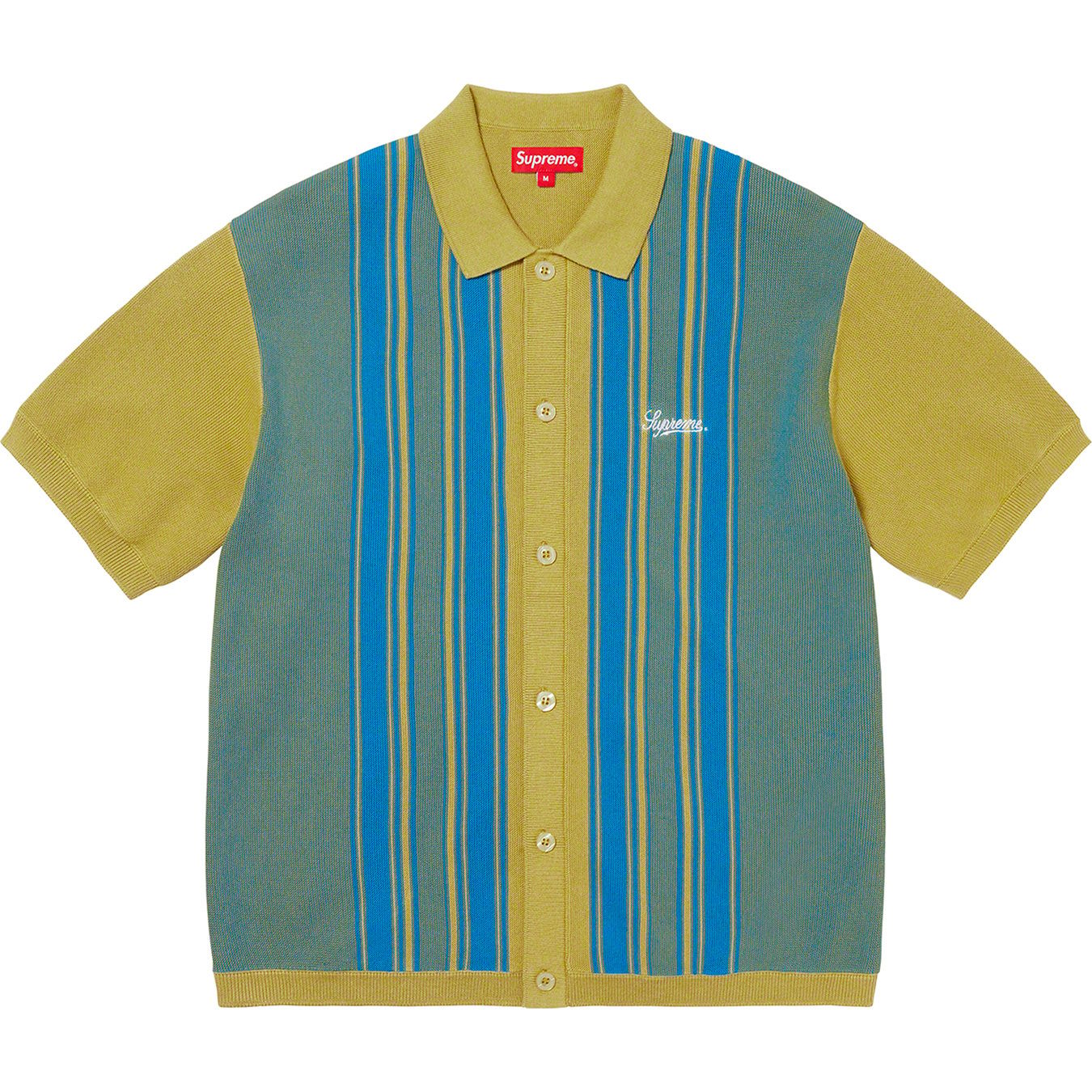 Stripe Button Up Polo