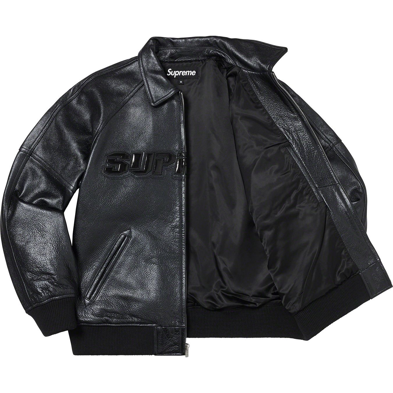 Silver Surfer Leather Varsity Jacket