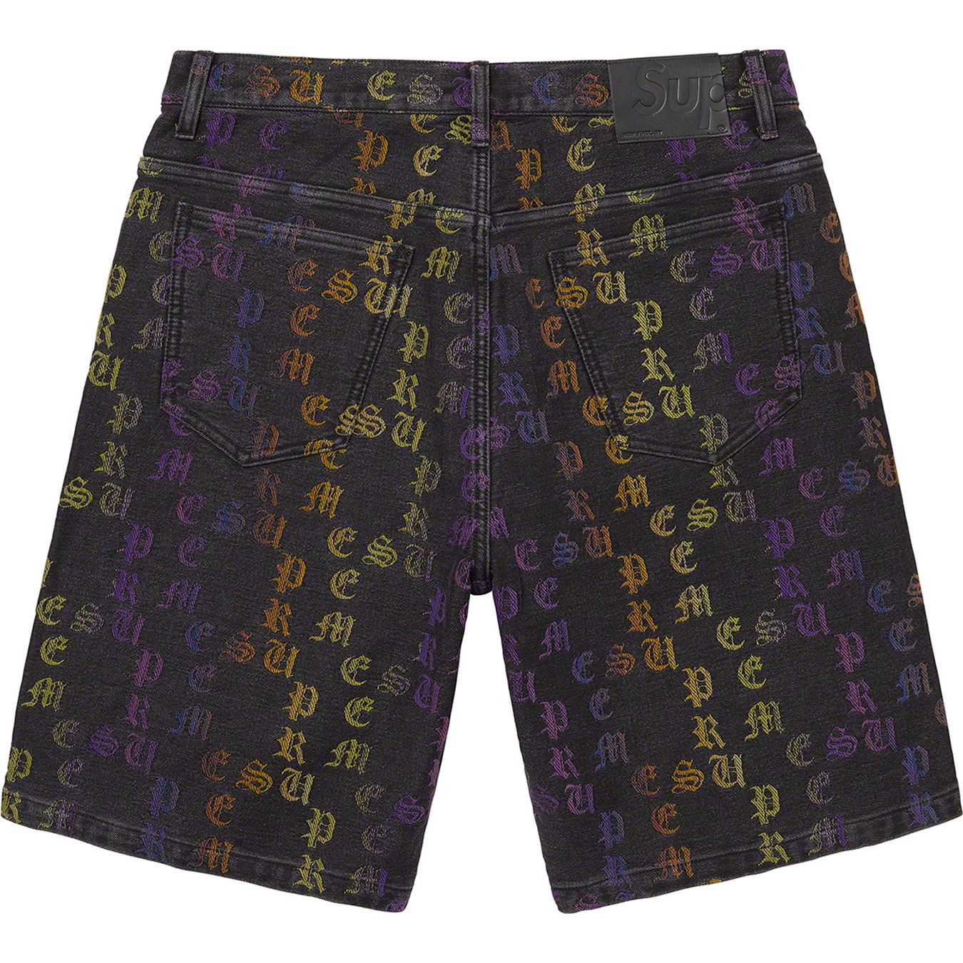 Gradient Jacquard Denim Short