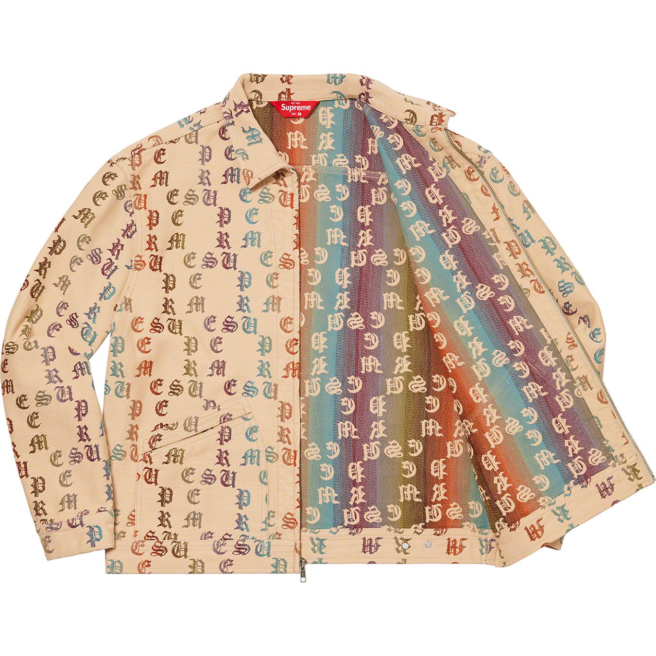 Gradient Jacquard Denim Work Jacket
