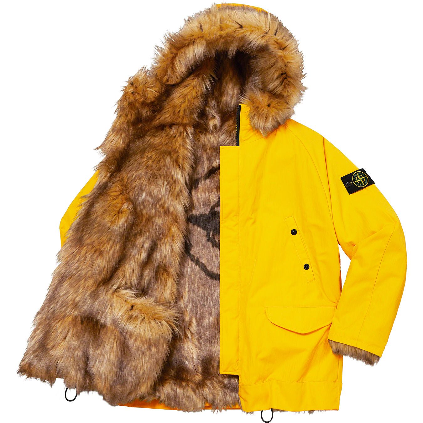 Supreme®/Stone Island® Formula Steel Reversible Faux Fur Parka