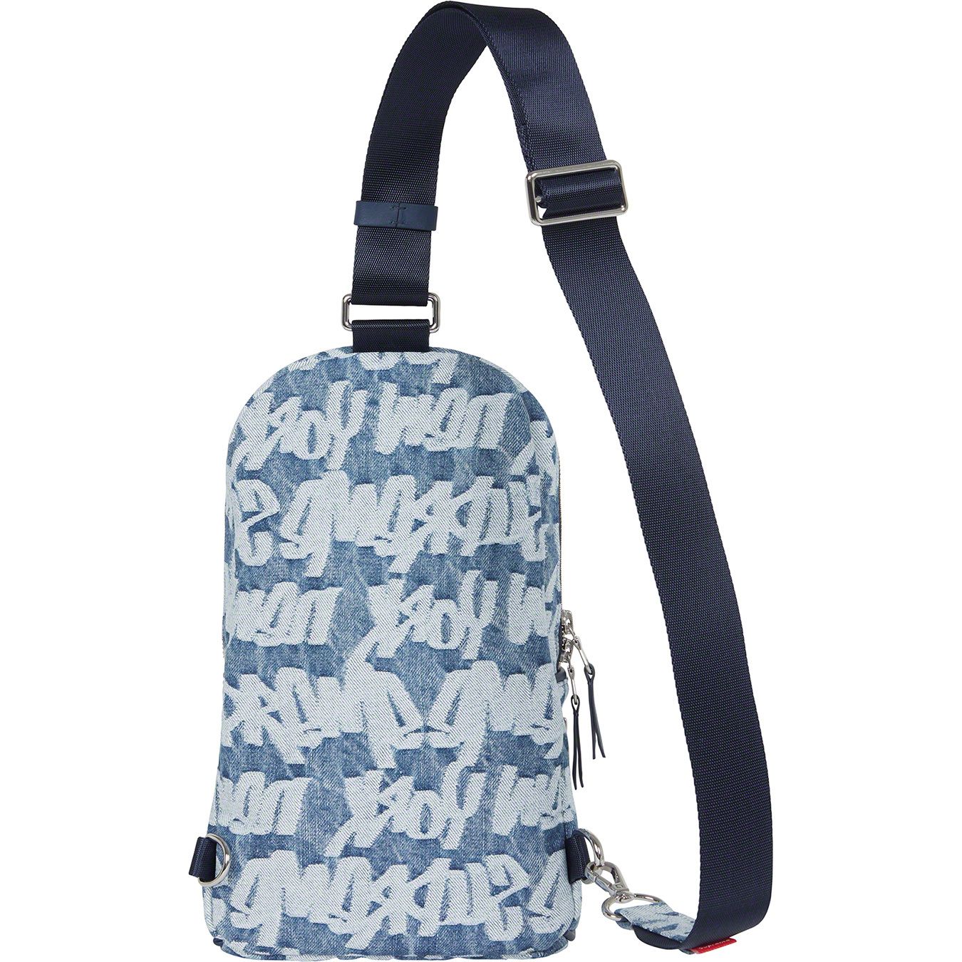 Fat Tip Jacquard Denim Sling Bag