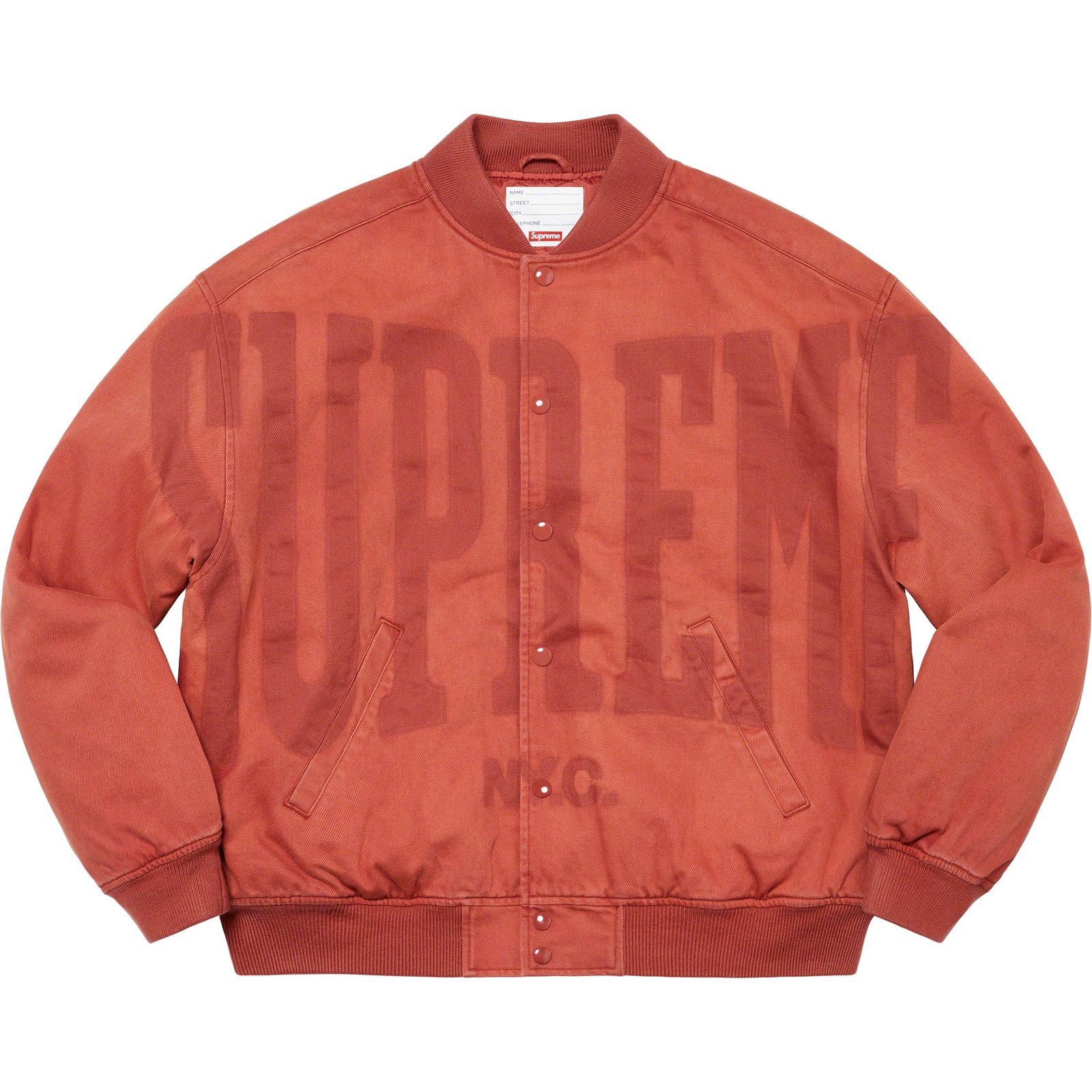 Washed Knockout Denim Varsity Jacket