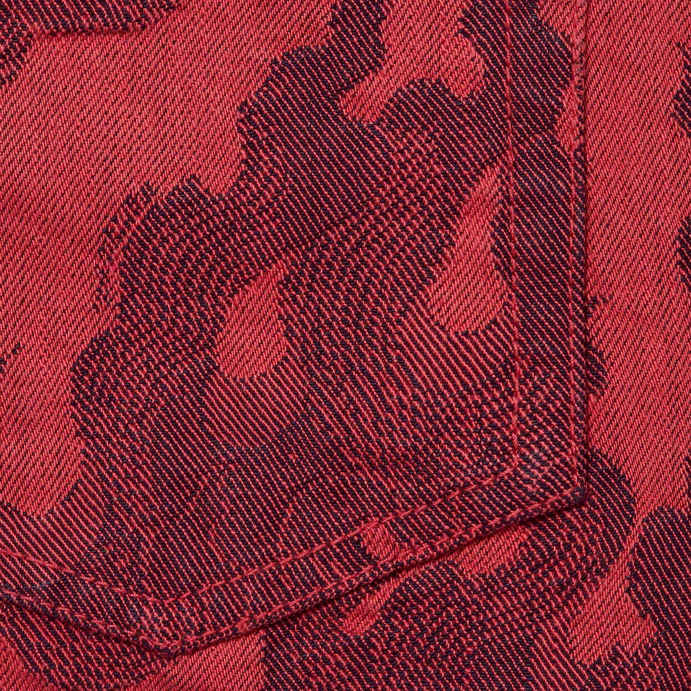 Flames Jacquard Baggy Denim Short