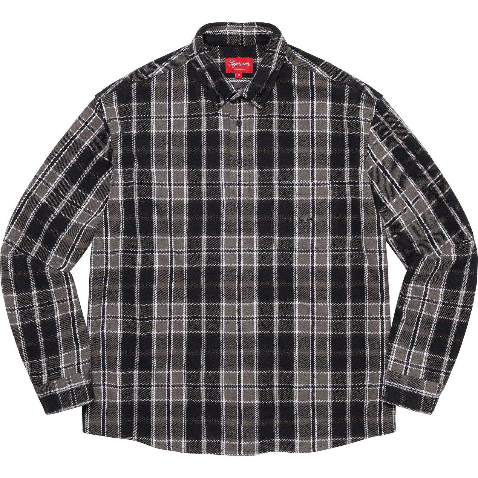 Pullover Plaid Flannel Shirt