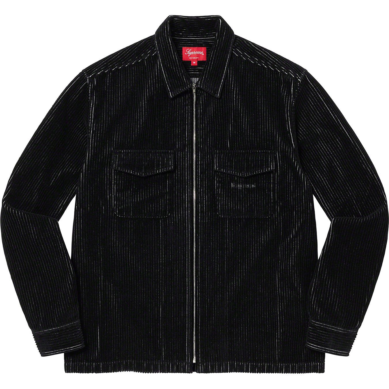 2-Tone Corduroy Zip Up Shirt
