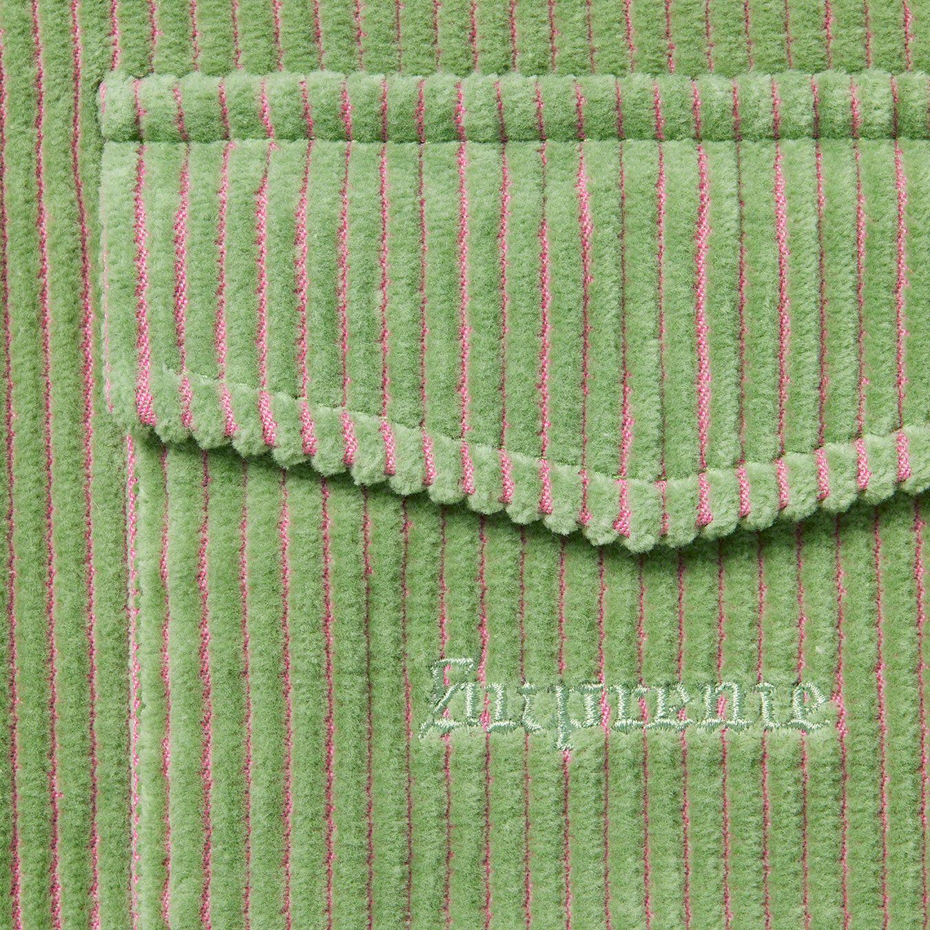 2-Tone Corduroy Zip Up Shirt
