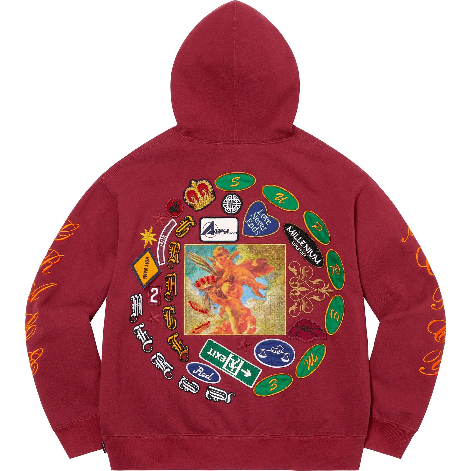 Patches Spiral Hooded Sweatshirt