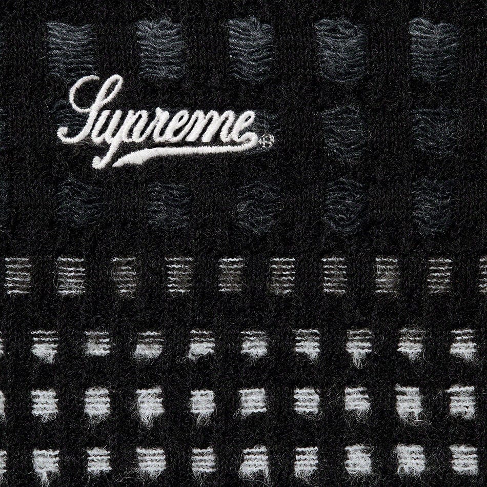 Gradient Grid Zip Up Polo