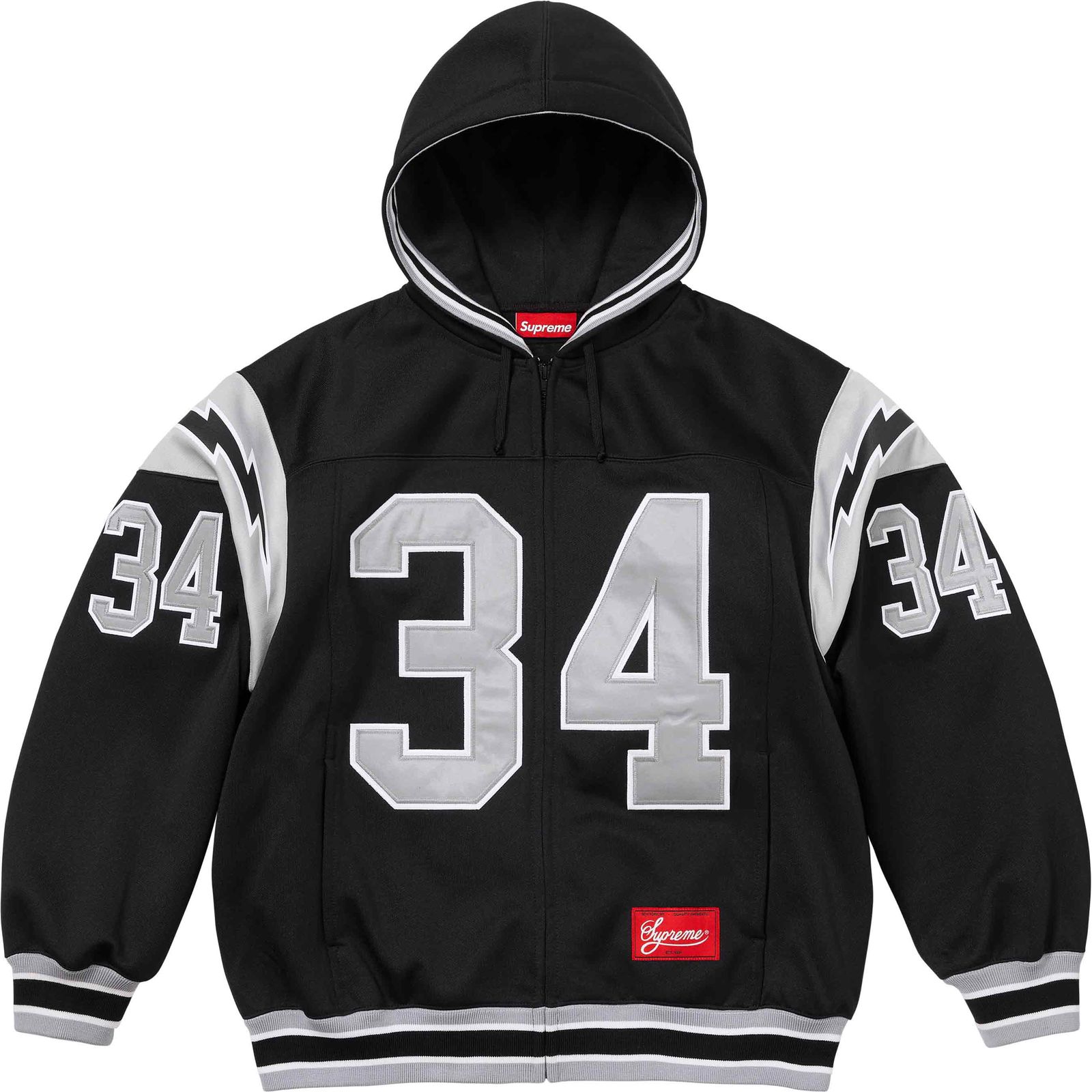 Football Zip Up Hooded Sweatshirt