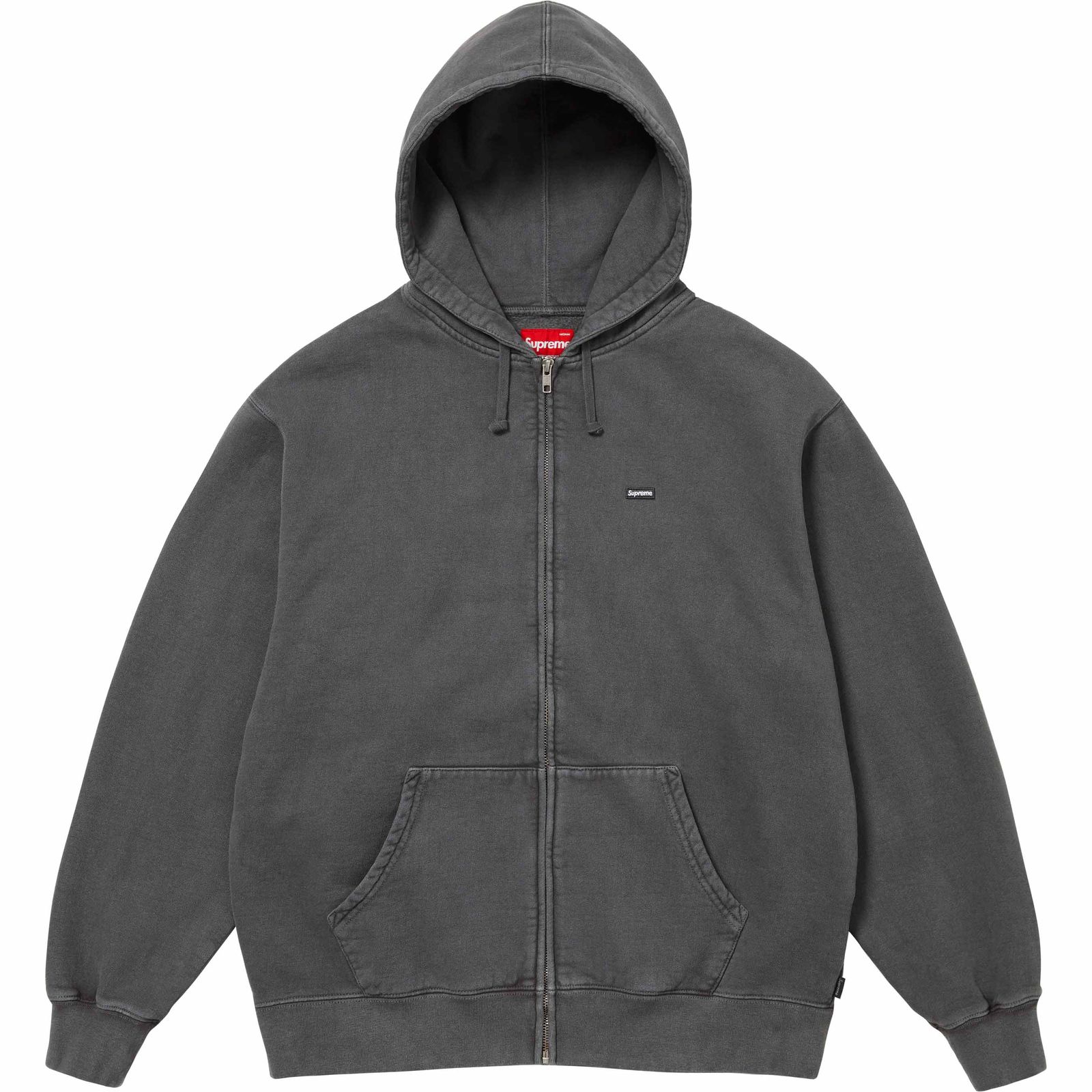 Overdyed Small Box Zip Up Hooded Sweatshirt