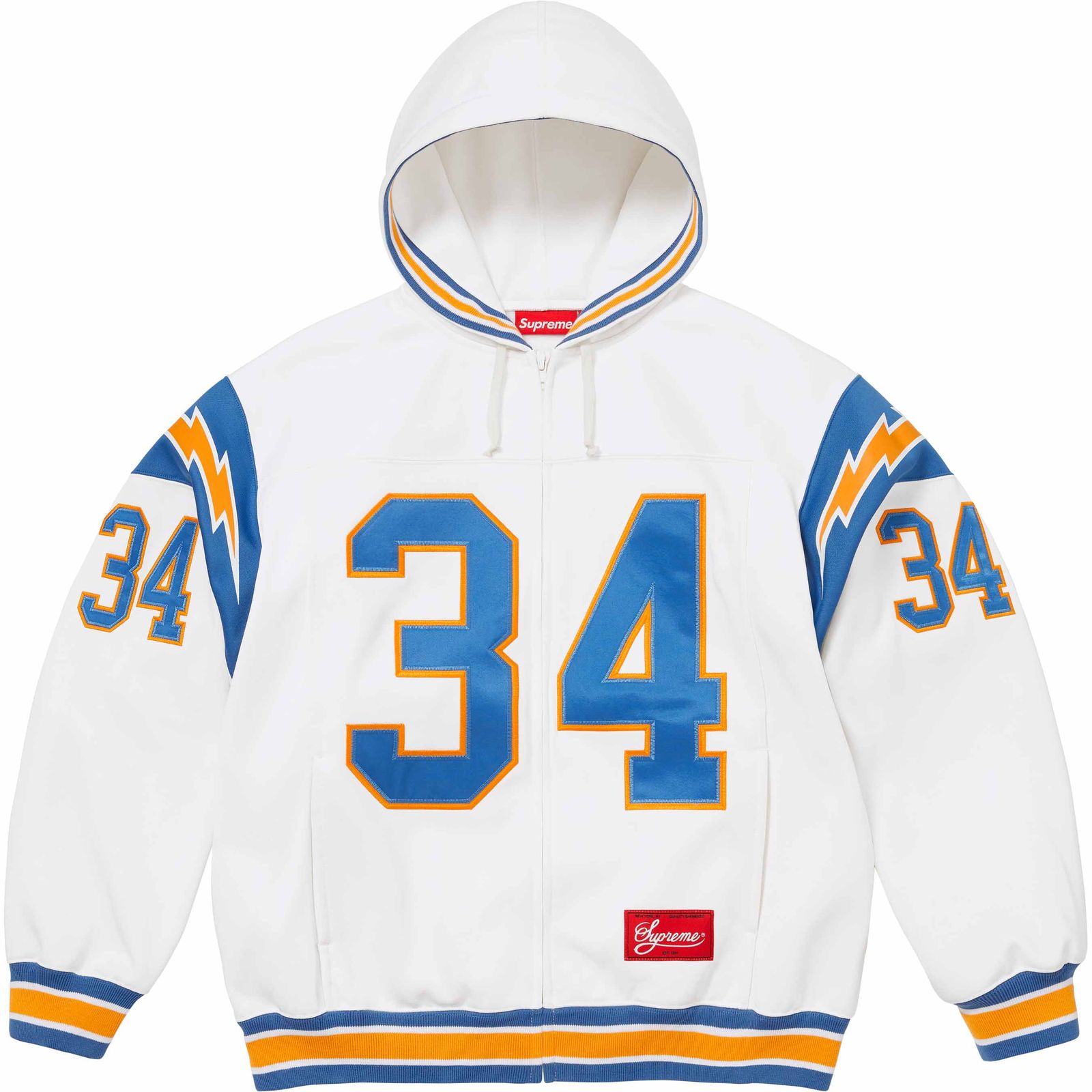 Football Zip Up Hooded Sweatshirt