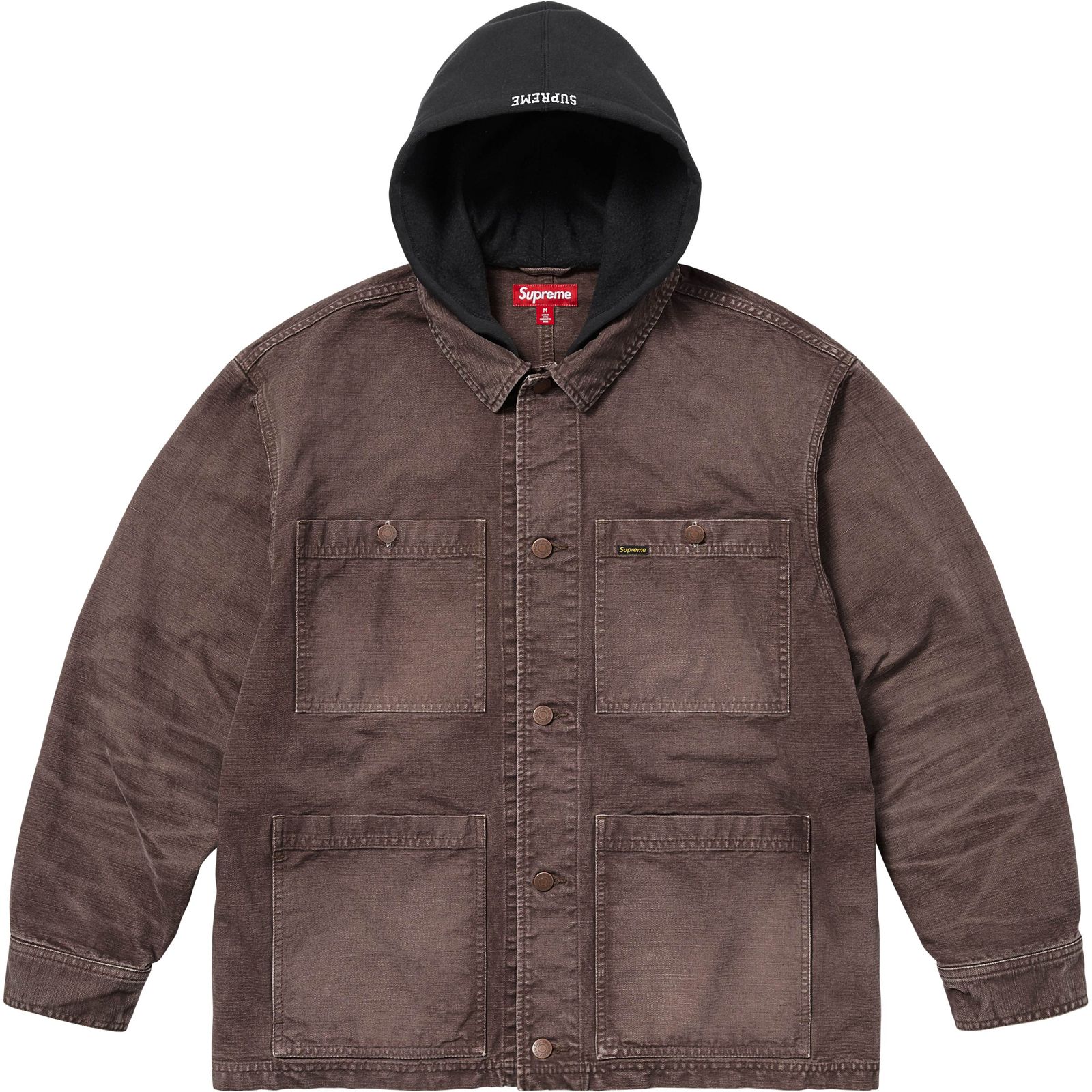 Worn Hooded Chore Coat