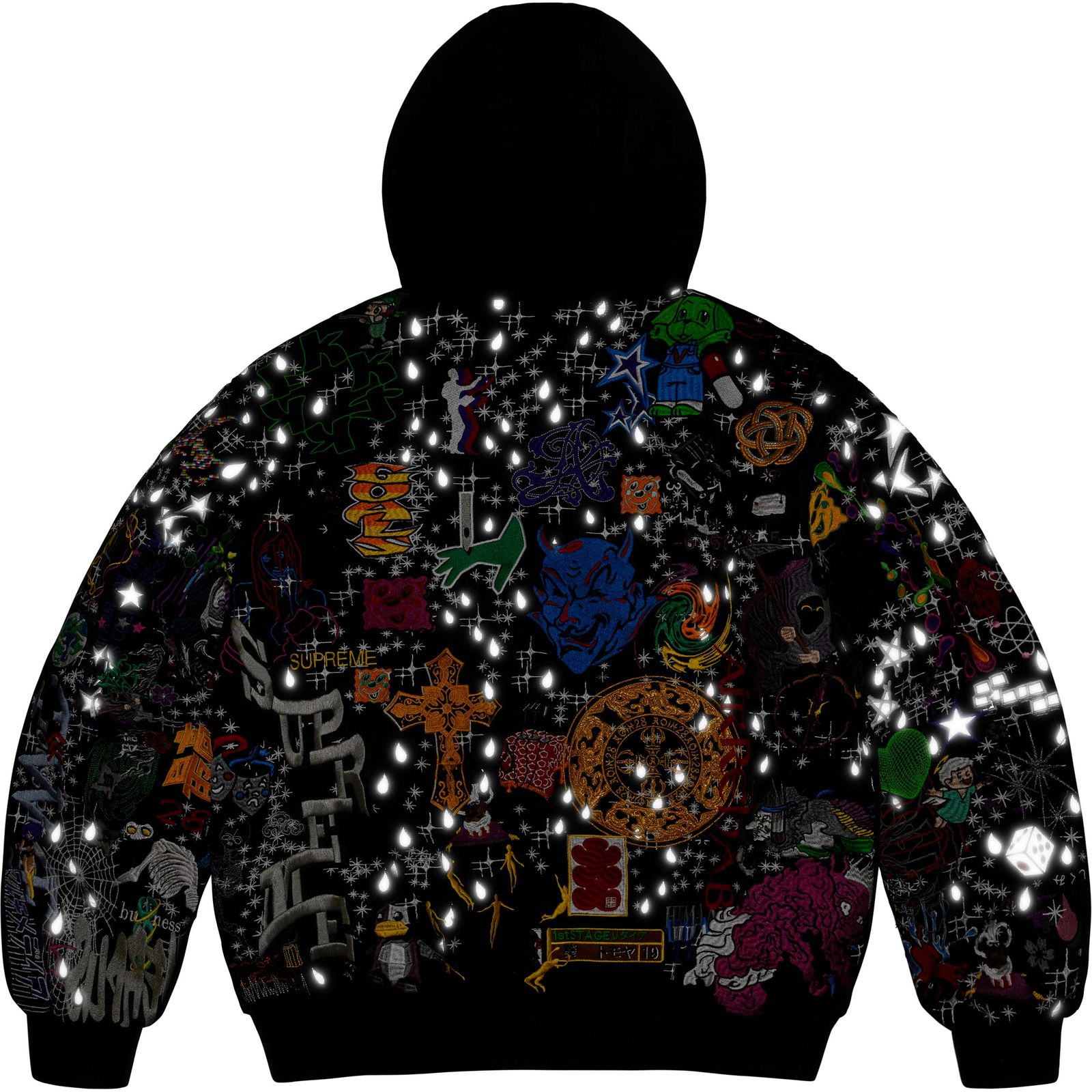 AOI Embroidered Hooded Work Jacket