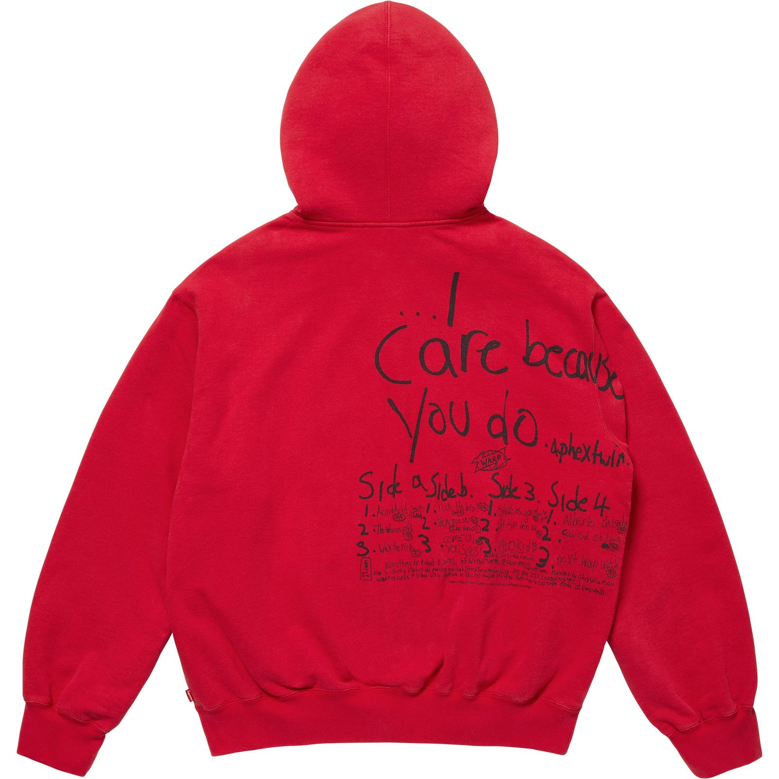 Supreme/Aphex Twin Zip Up Hooded Sweatshirt