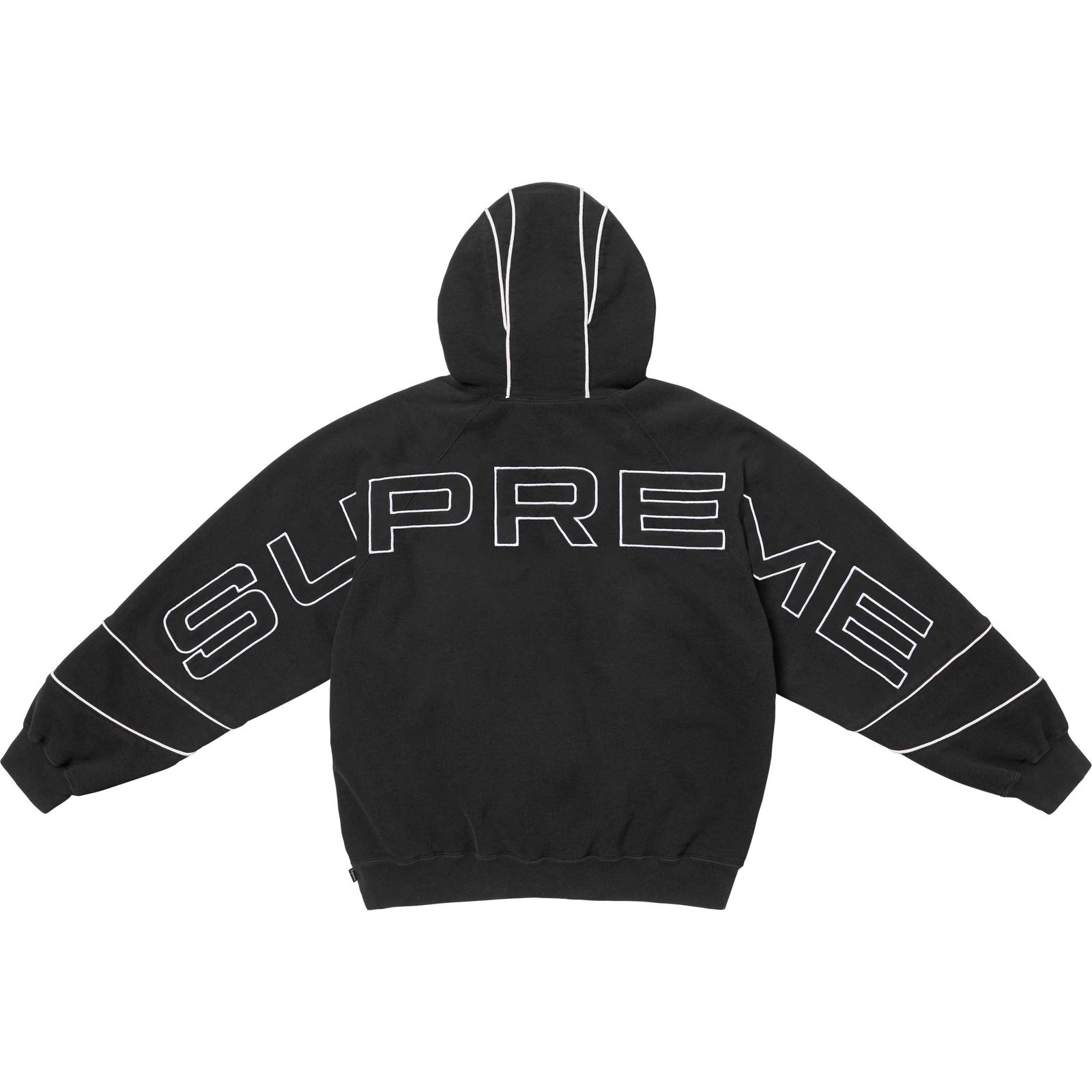 Paneled Hooded Sweatshirt