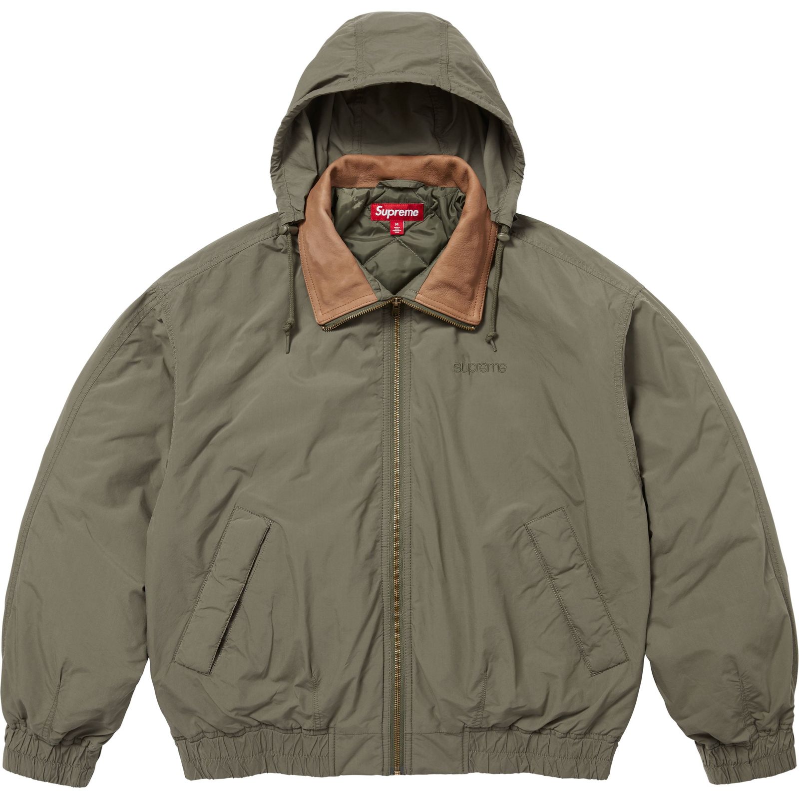 Leather Collar Utility Jacket
