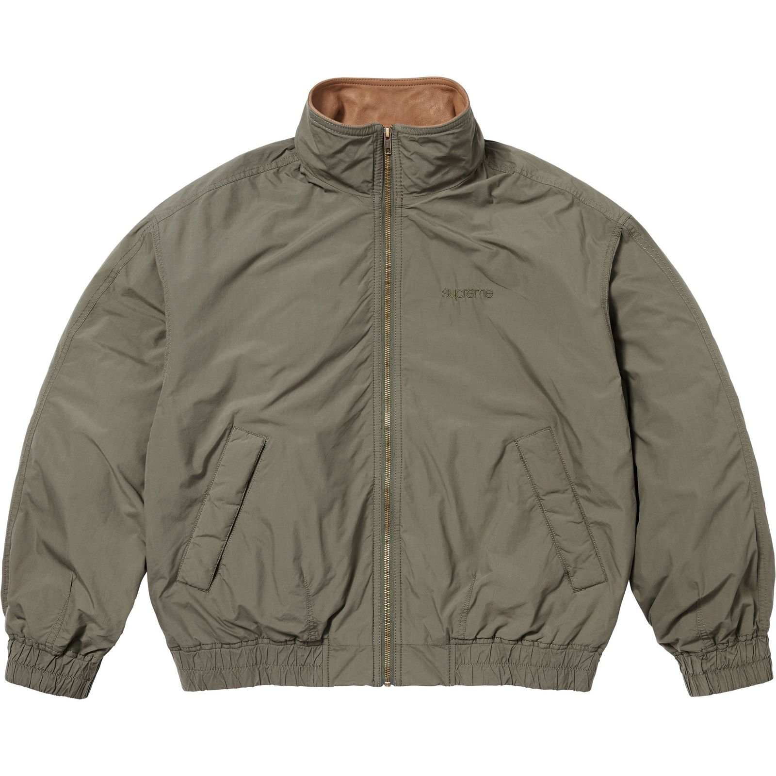 Leather Collar Utility Jacket