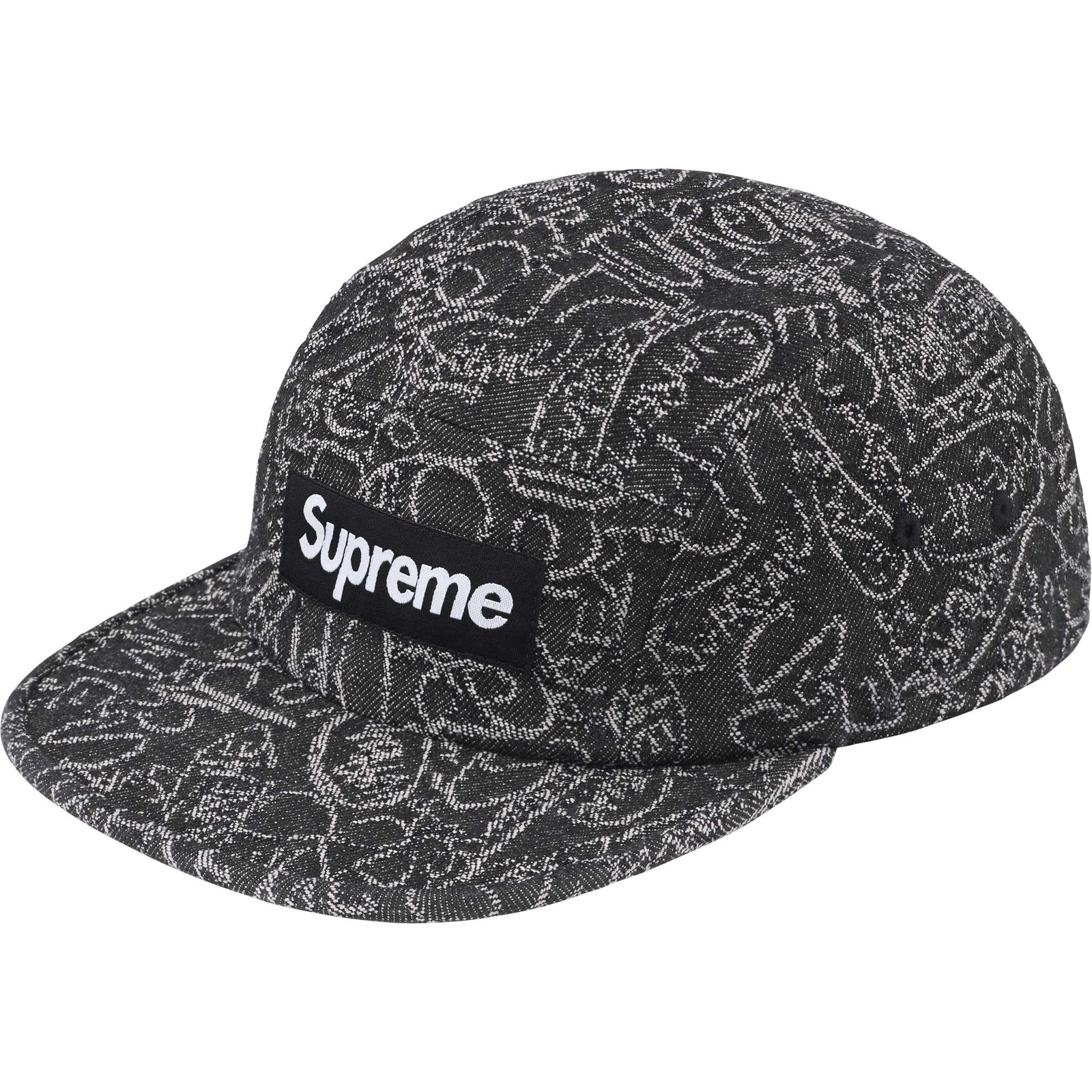Handwriting Denim Camp Cap