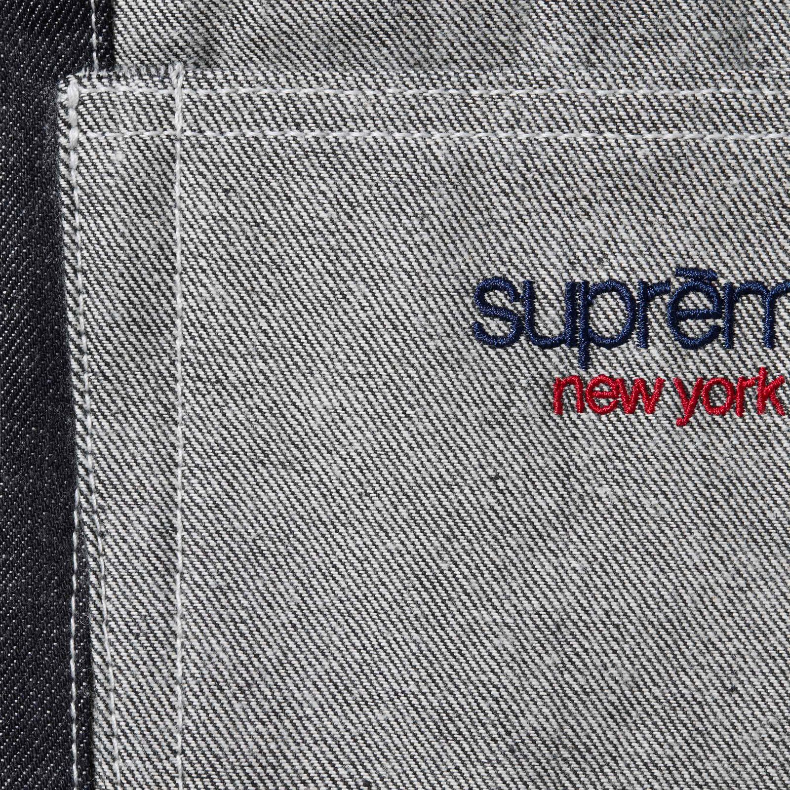 Paneled Stripe Baggy Jean