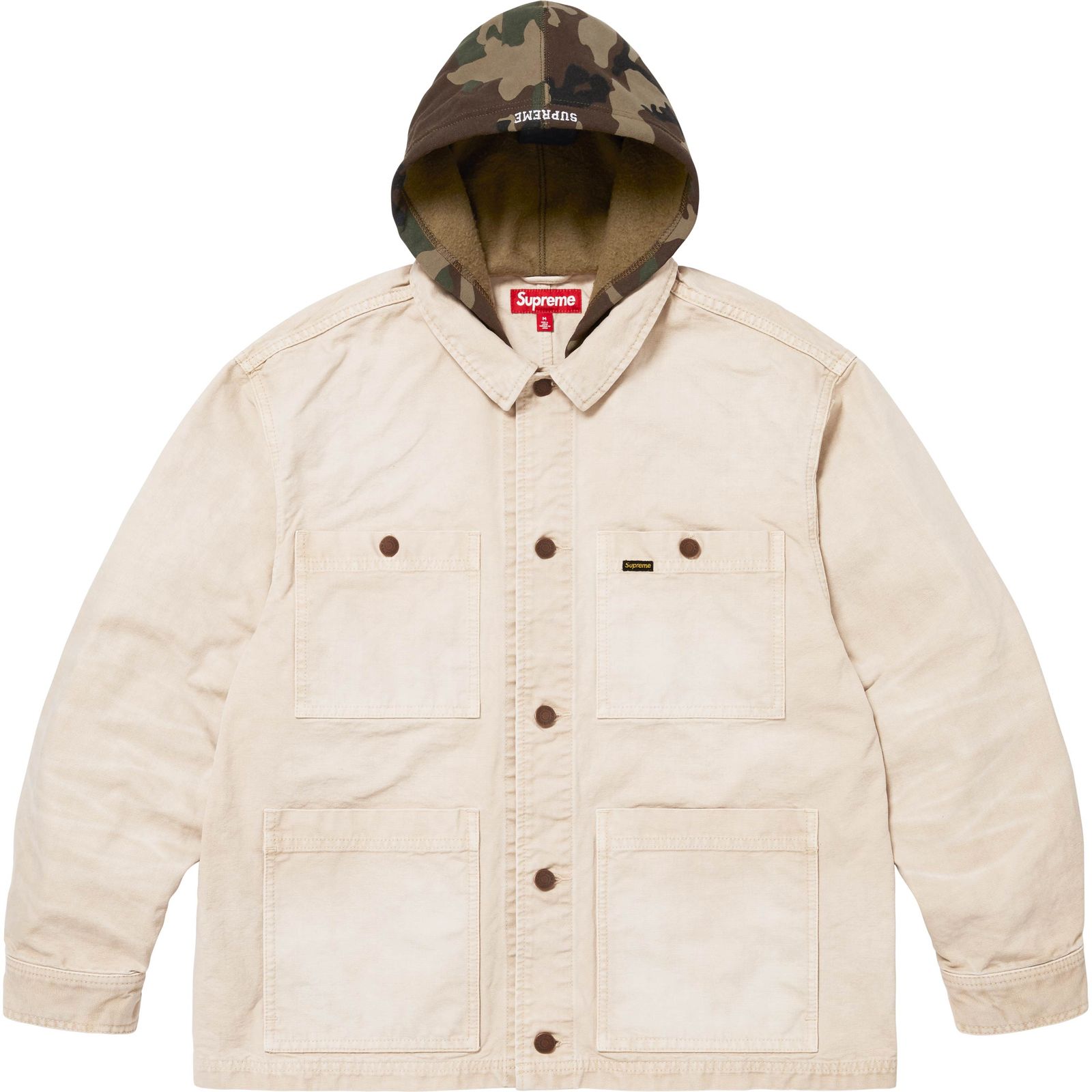 Worn Hooded Chore Coat
