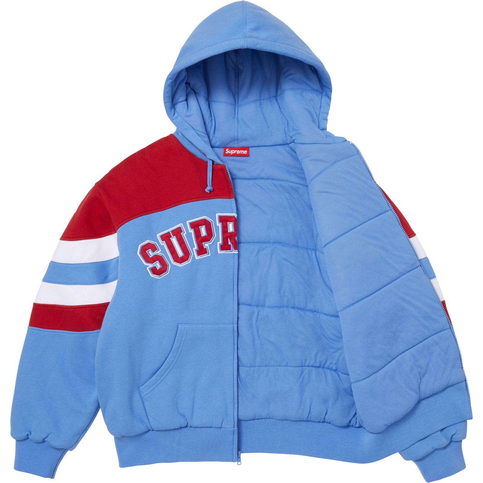 Filled Zip Up Hooded Sweatshirt