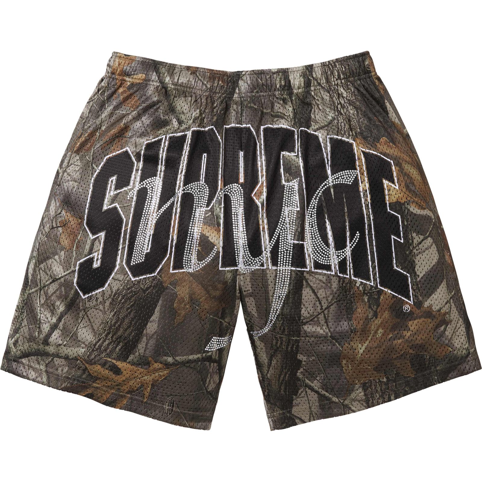 Rhinestone Mesh Short