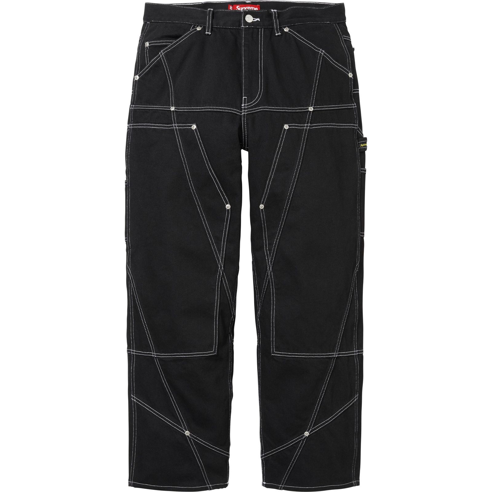 Contrast Stitch Double Knee Painter Jean