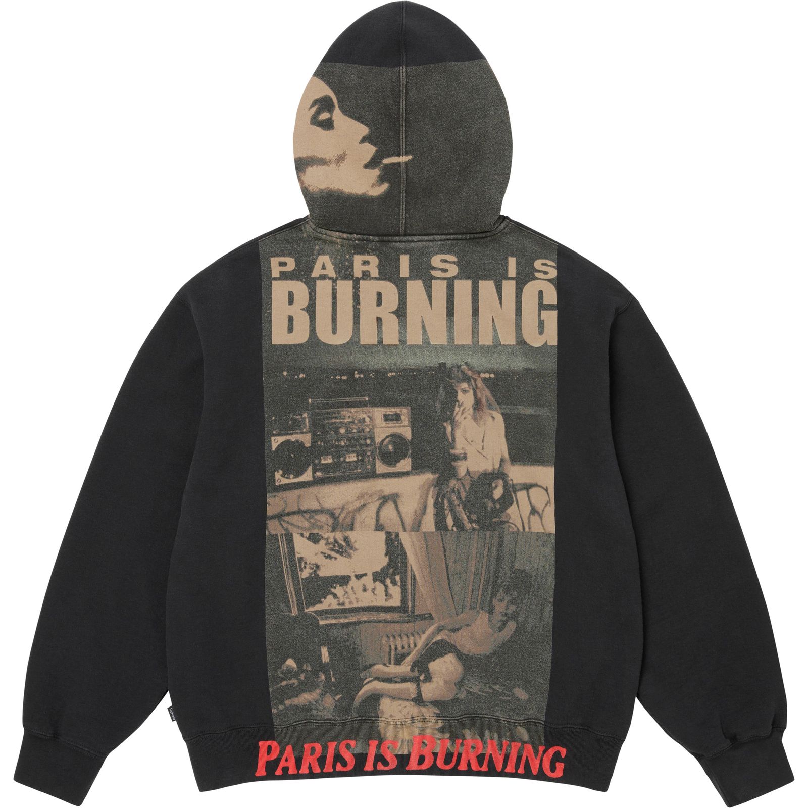 Paris Is Burning Zip Up Hooded Sweatshirt