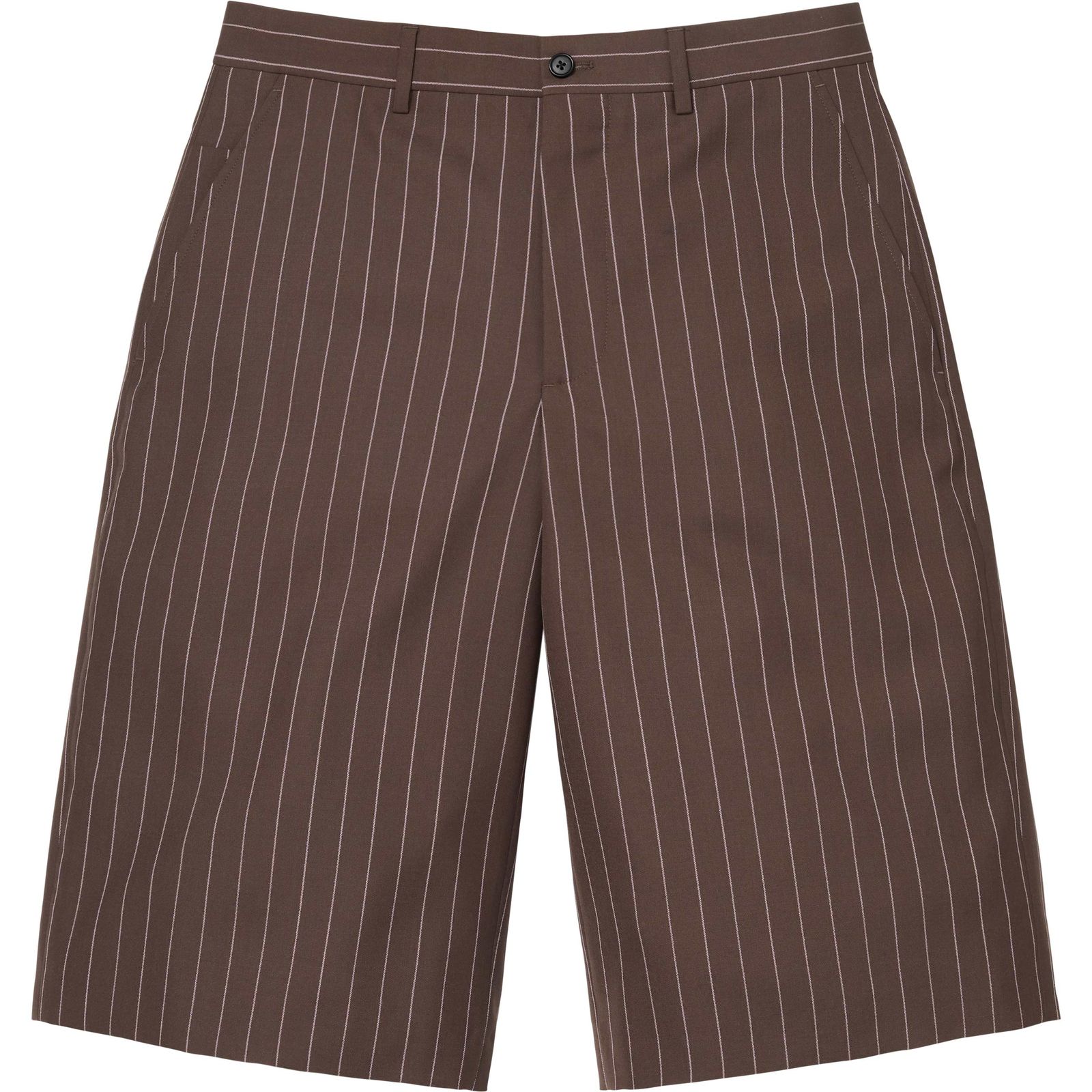 Pinstripe Wool Trouser Short